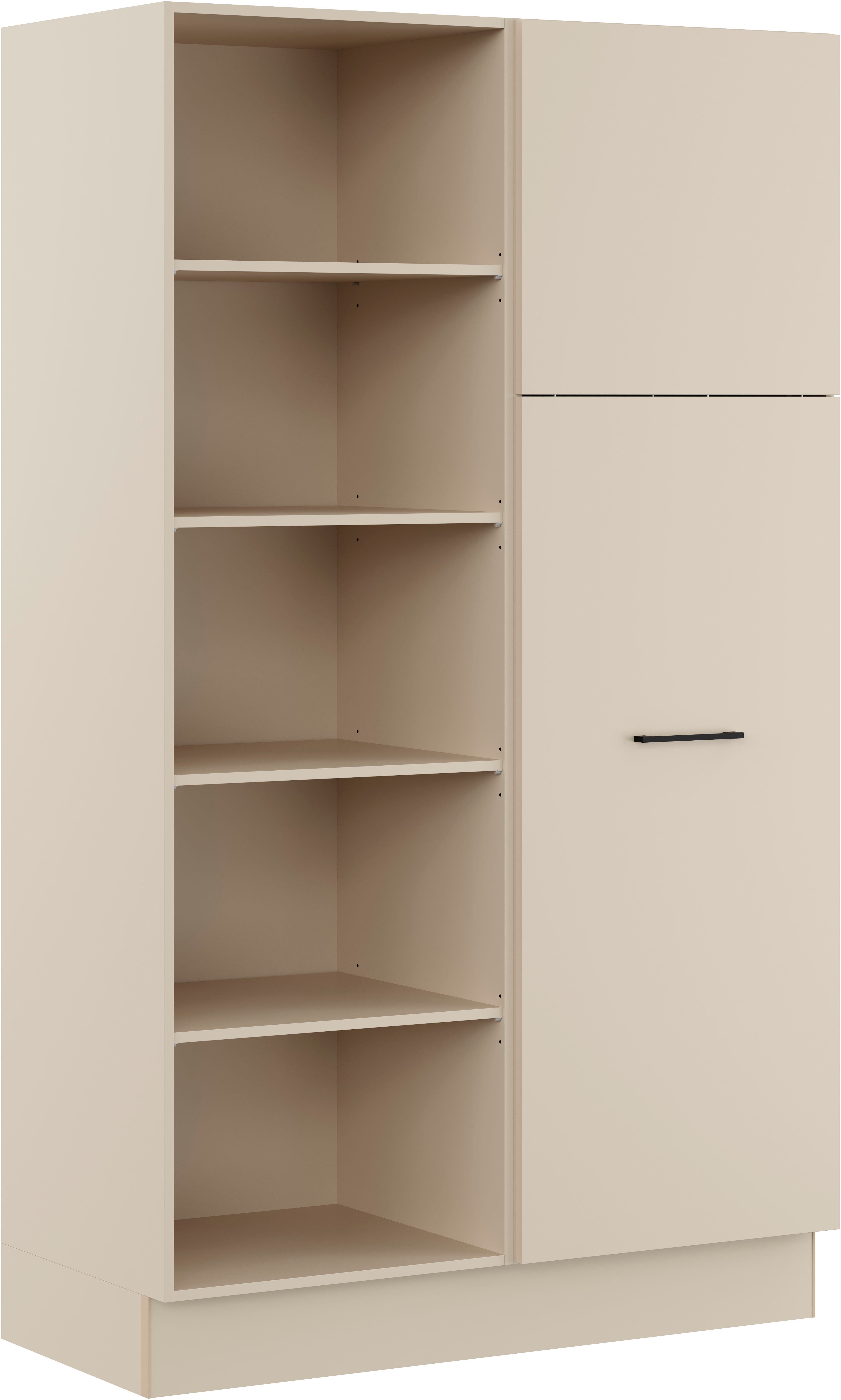 IMPULS KÜCHEN Mehrzweckschrank-Set Warschau, (3-St., Seitenschrank zur individuellen Ausstattung und offenes Regal), Vielfältige Varianten verfügbar; kombinierbar mit anderen Artikeln