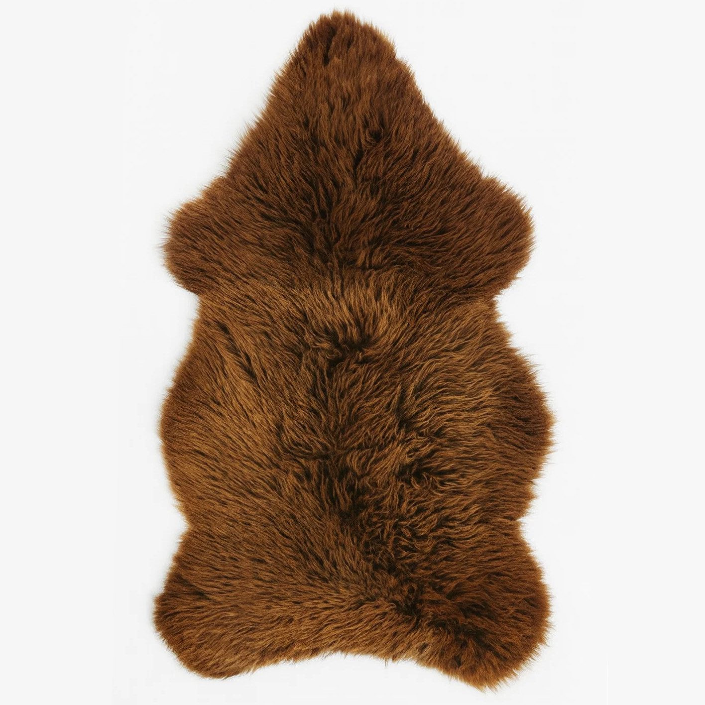 Provellus Teppich Echtes Öko Schaffell Naturbraun – Hell (Grizzly) & Dunkel, 90–110 cm