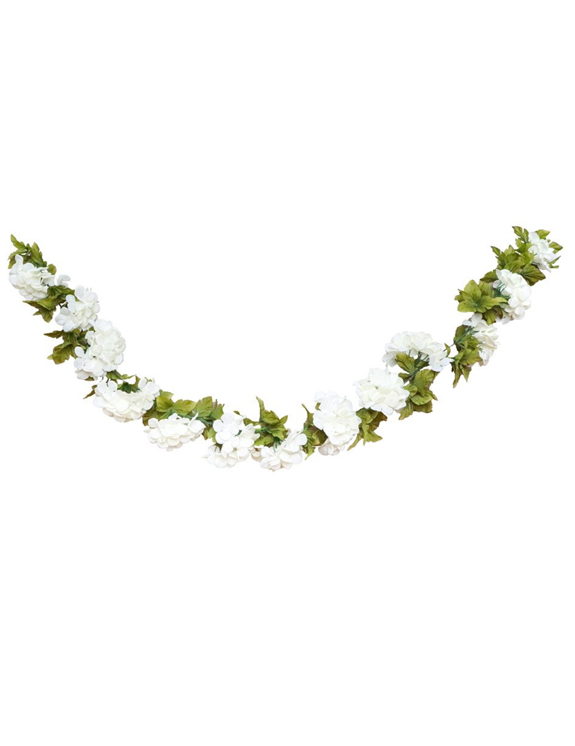 Kostüm Blumengirlande Hortensie weiß 220 cm