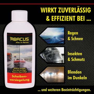 ABACUS Fleet Magic Nanoversiegelung, Glasversiegelung, Lotusversiegelung, Scheibenversiegelung (Regenabweiser mit Abperleffekt, 4x250ml), Deutschlands bekannte Scheibenversiegelung mit Lotuseffekt