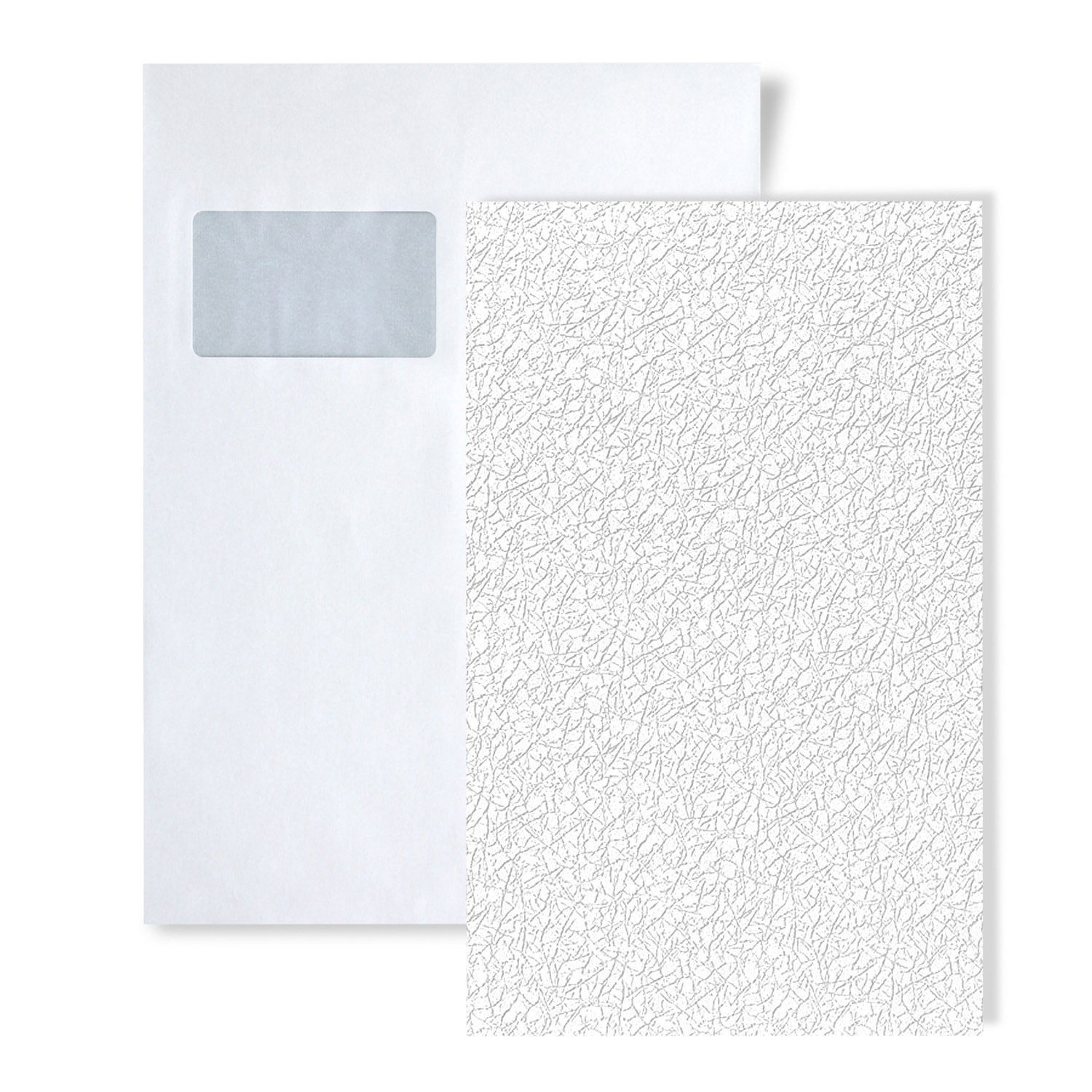 Edem Strukturtapete Tapeten MUSTER S-80306BR70 XXL Formstabile Vliestapete überstreichbar, matt, Strukturmuster, Spachtel-Optik, (1 Musterblatt, ca. A5-A4), weiß