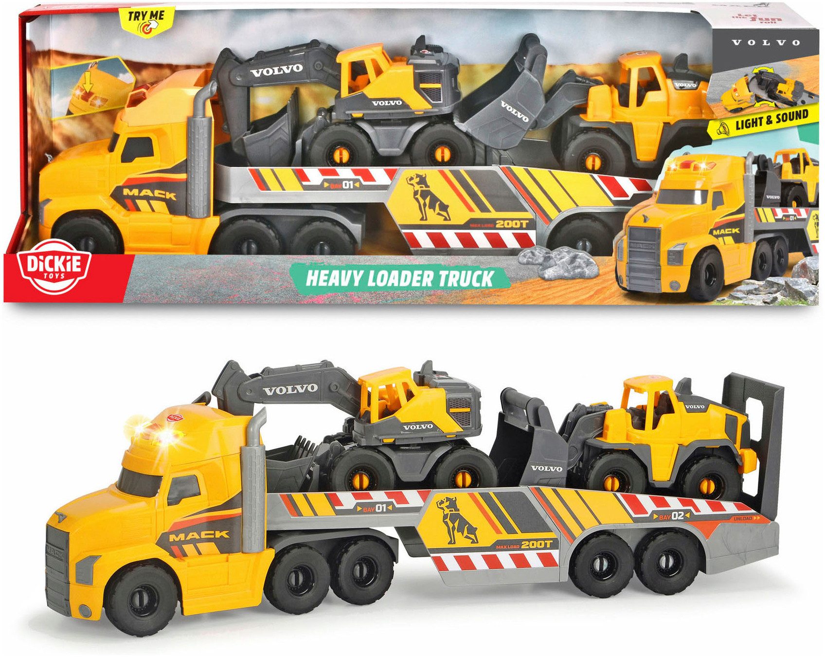 Spielzeug-Baumaschine Mack/Volvo Heavy Loader Truck
