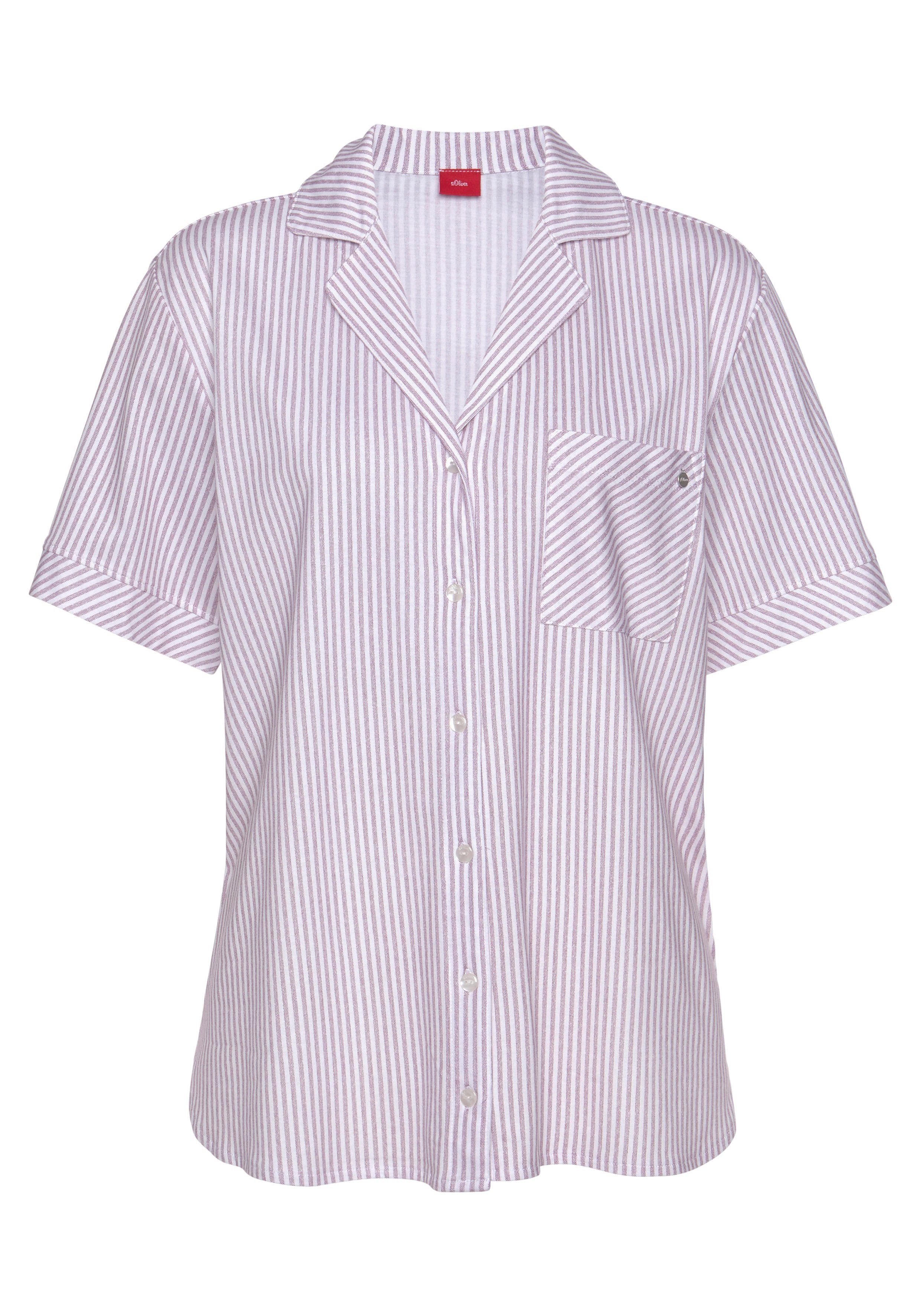 s.Oliver Pyjamaoberteil (1-tlg) mit aufgesetzter Brusttasche – Bild 2 von 5