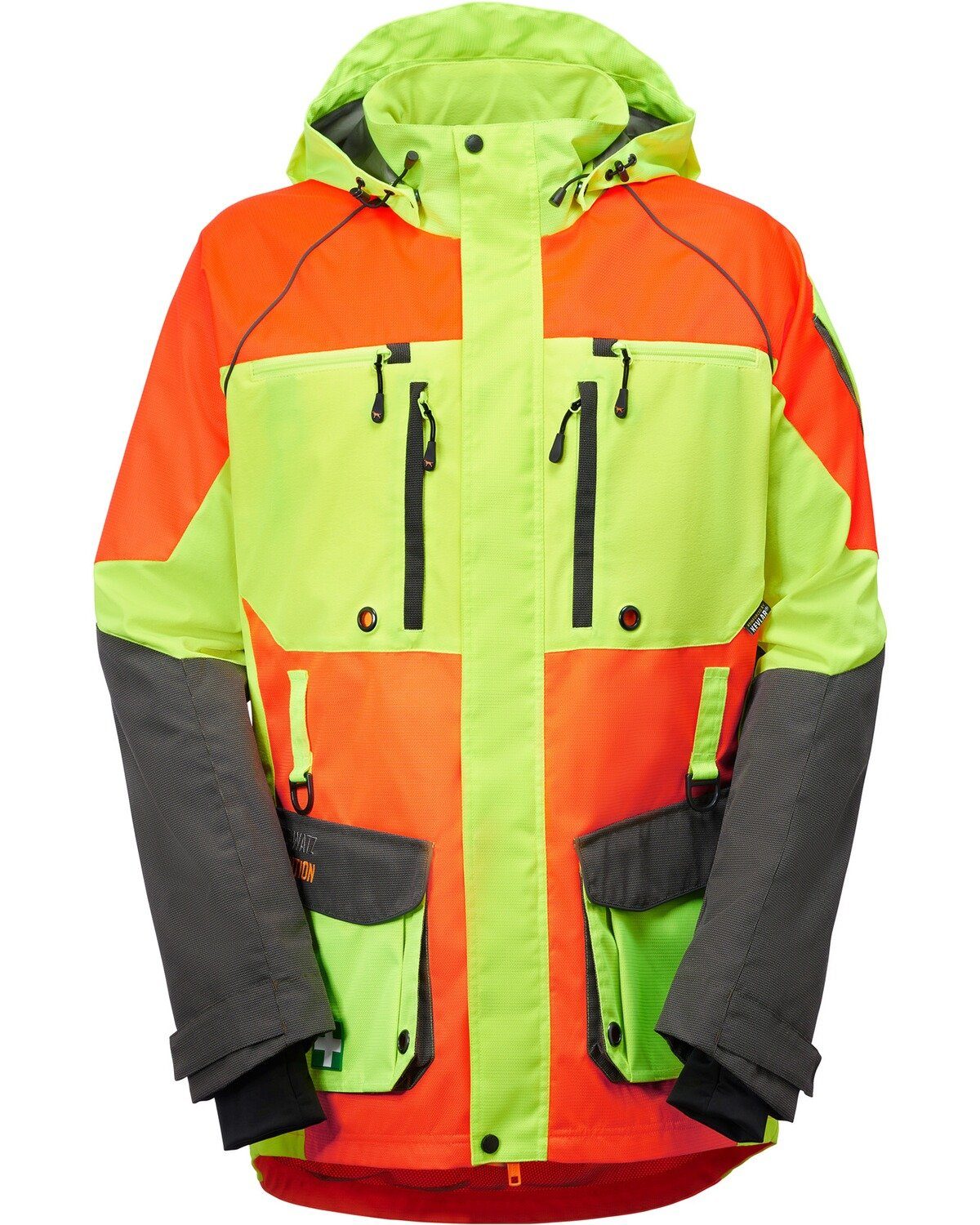 Parforce Protective Arbeitsjacke Hundeführerjacke Hatz-Watz Evolution G2 Abriebfest, Belüftungsreißverschlüsse, Hasentasche, Signalfarbe