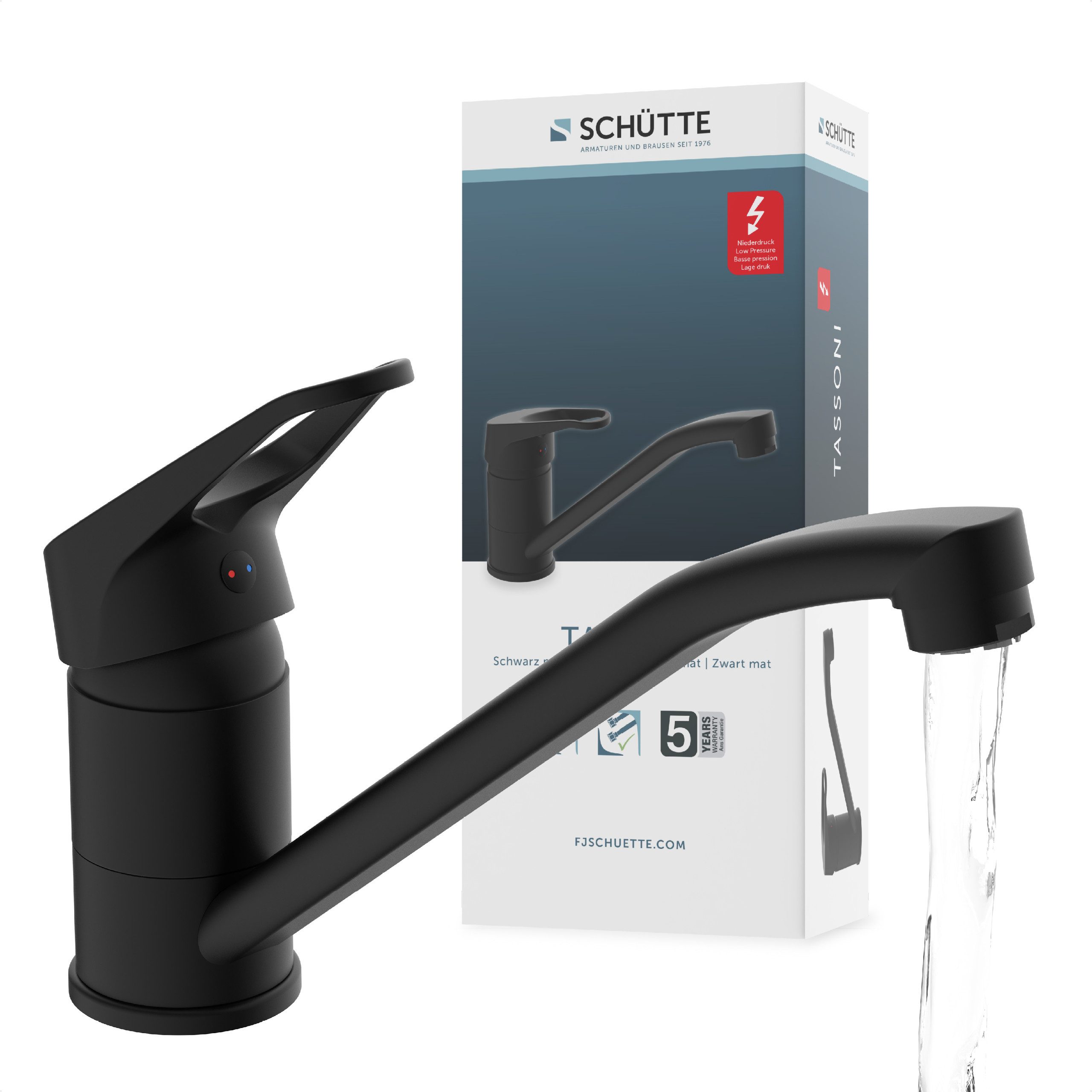 Schütte Spültischarmatur TASSONI Niederdruck Armatur Küche, 360° schwenkbar günstig online kaufen