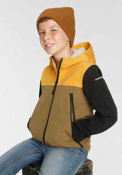 Kinder ICEPEAK Softshelljacke Kinder Konan Jr mit Kapuze Farbe:Gelb 