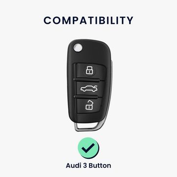 kwmobile Schlüsseltasche Hülle für Audi 3-Tasten Klappschlüssel (1-tlg), Schlüsselhülle TPU Autoschlüssel Cover
