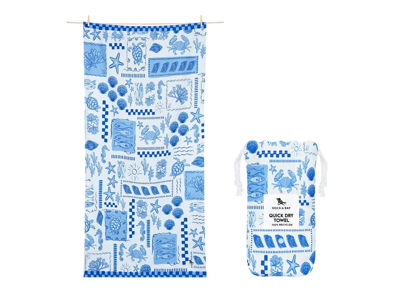 Dock & Bay LTD c/o Strandtuch Beach Towel XL Grecian Shores 200x90cm, Polyester (TOWLB-DES-XL-GRECSHR)