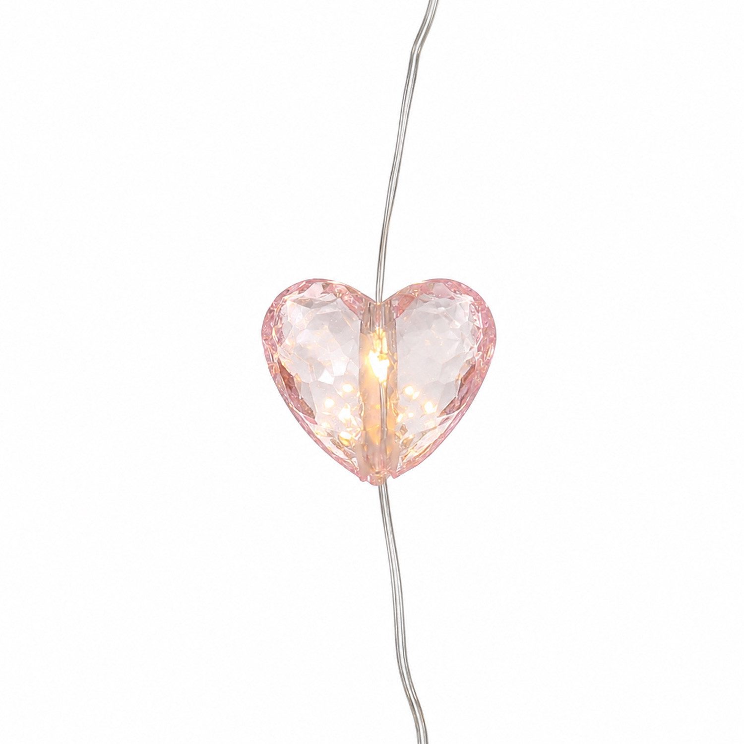 MARELIDA LED-Lichterkette Herzen 10 rosa Herzen LED Valentinstag Liebe Muttertag Hochzeit 1,65m, 12-flammig