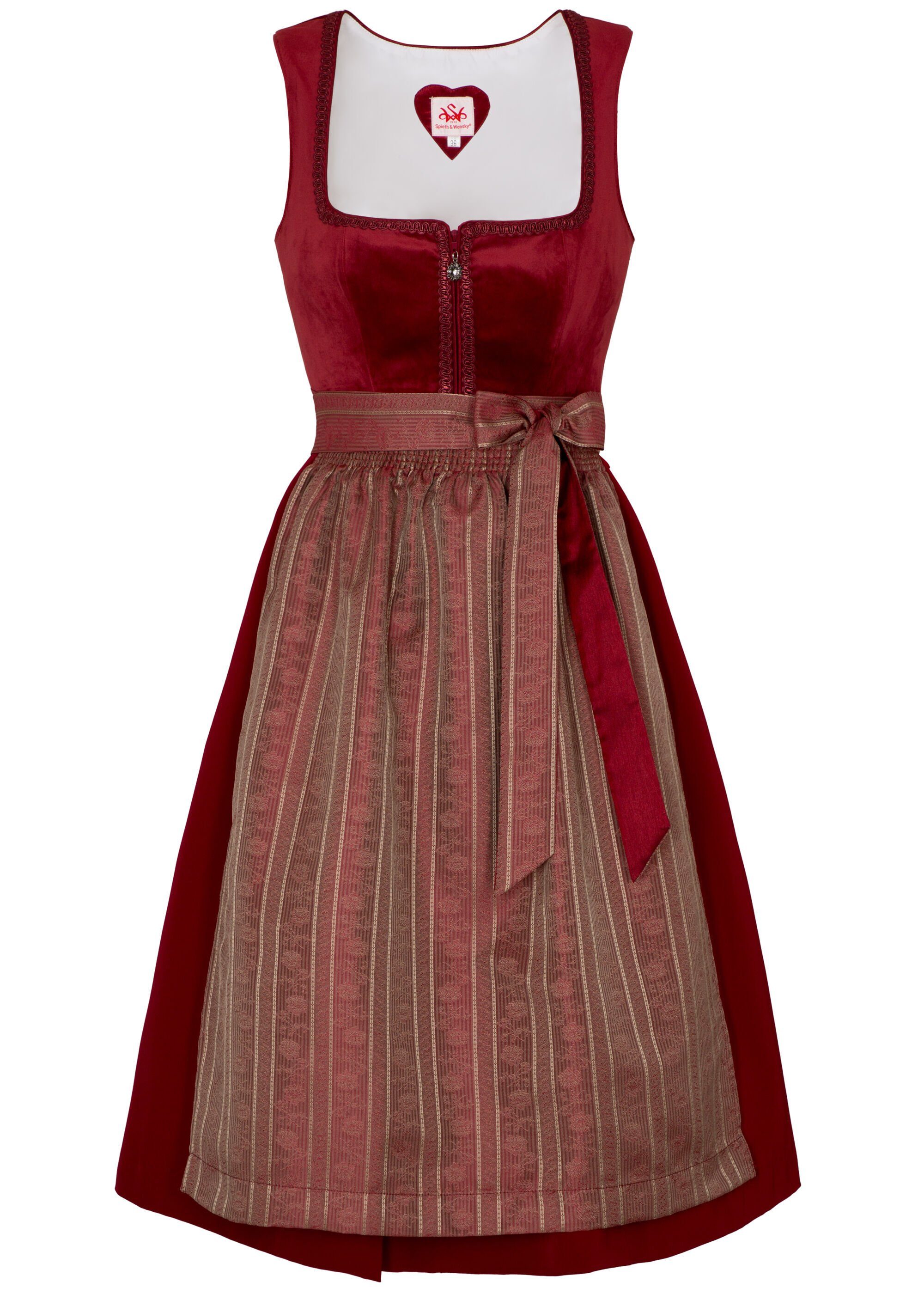 Spieth & Wensky Dirndl Diandra (1-tlg) mit Rüschenborte am Ausschnitt