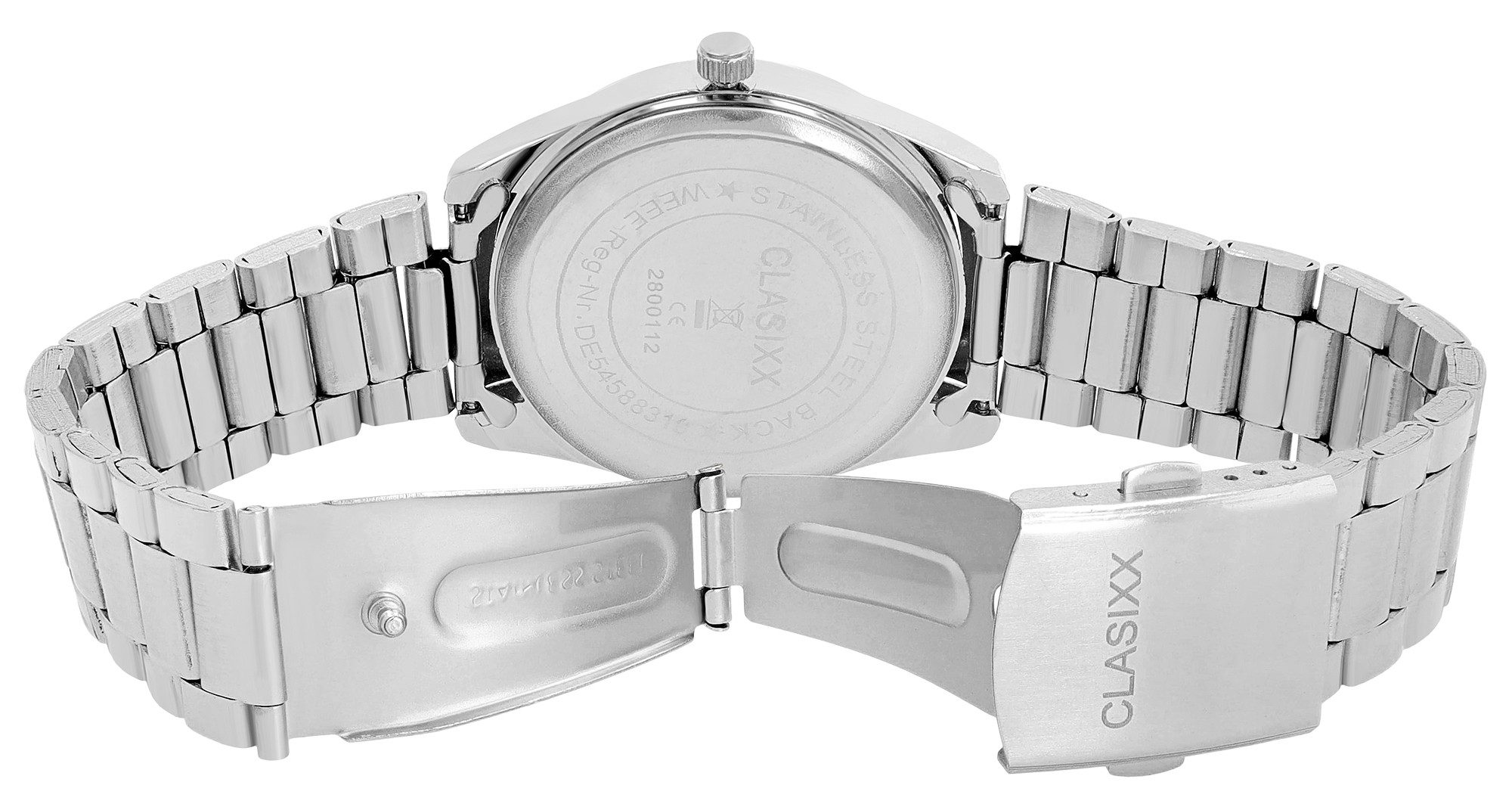 Clasixx Quarzuhr 2800112 CLASIXX Herrenuhr mit Edelstahlband günstig online kaufen