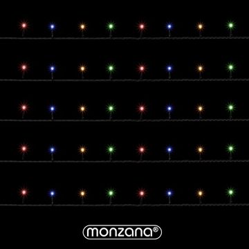 monzana Lichterkette, 700 LED Außen 8 Leuchtmodi Innen IP44 Wetterfest Netzteil