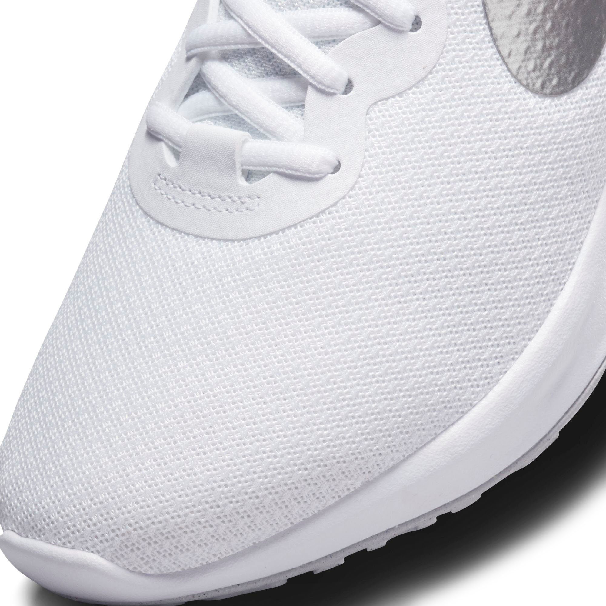 NEXT NATURE Nike Laufschuh weiß-silberfarben REVOLUTION 6