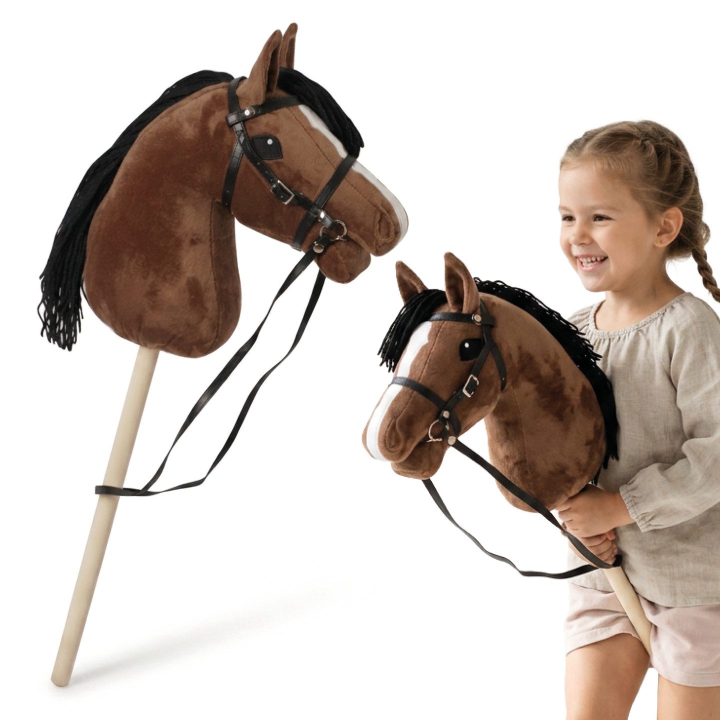 Mamabrum Steckenpferd Mamabrum Hobby Horse Steckenpferd braun 68 cm ab 3 Jahren