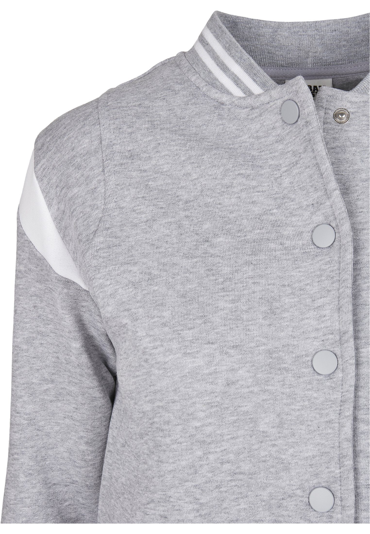 URBAN Inset CLASSICS (1-St) grey/white Ladies Collegejacke Damen Jacket College Sweat Organic