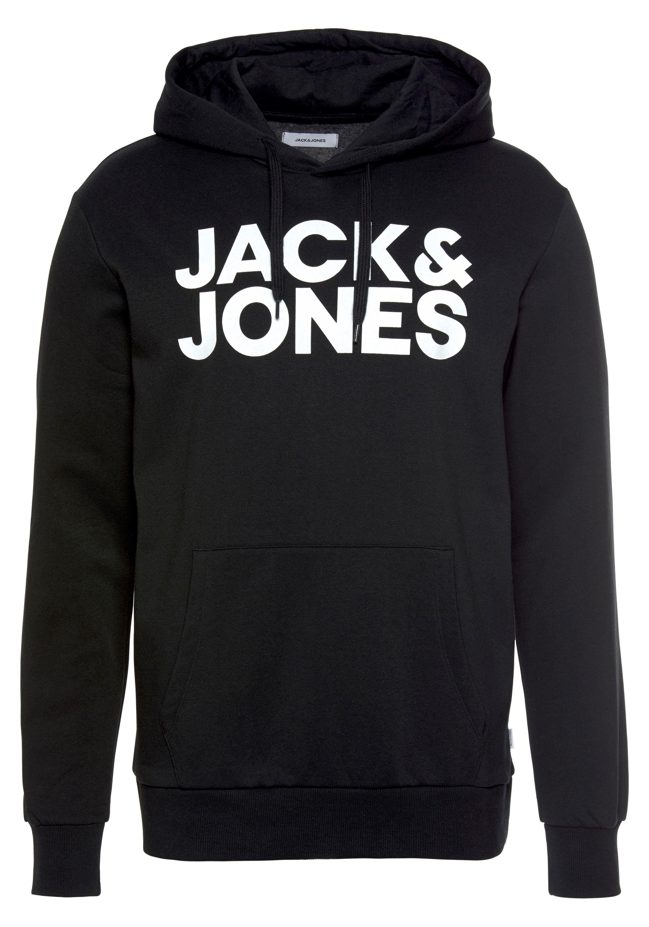 Hoodie Logoprint Jones Black Kapuzensweatshirt Jack Logo CORP & mit