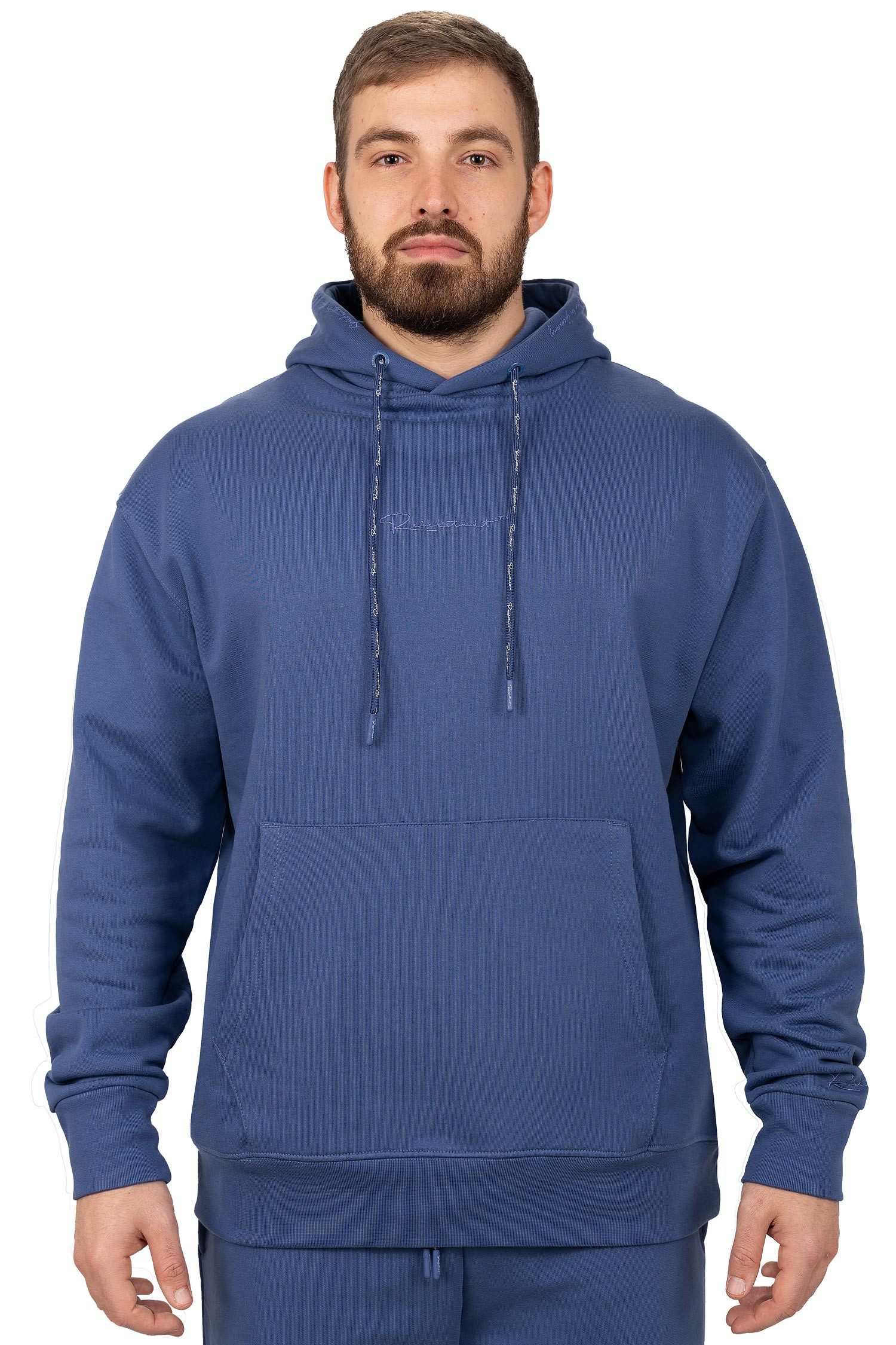 Reichstadt Trainingspullover Herren Regular Fit Sport Hoodie Marken-Stick S-23RS034 mit Eleganten Details