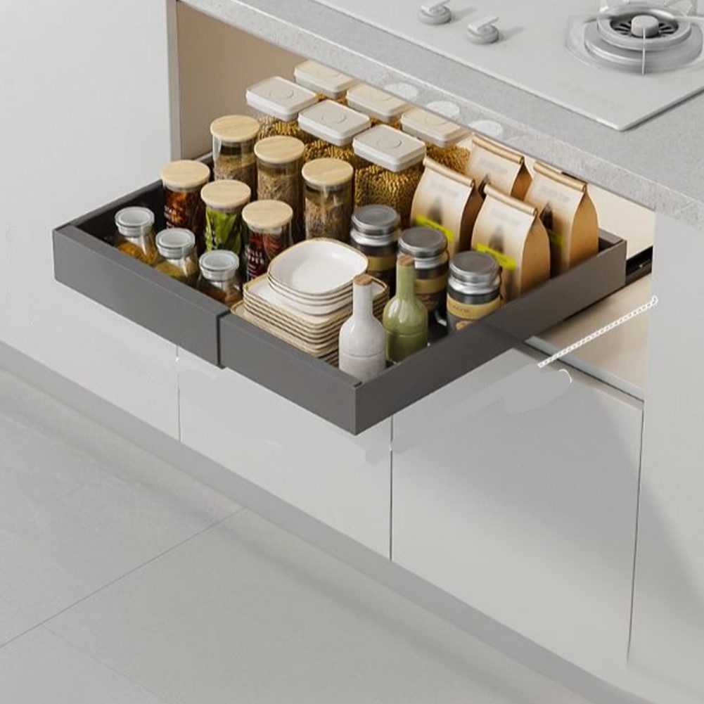 GarveeMore Küchenorganizer-Set Ausziehbarer Schrank-Organisator fixiert mit günstig online kaufen