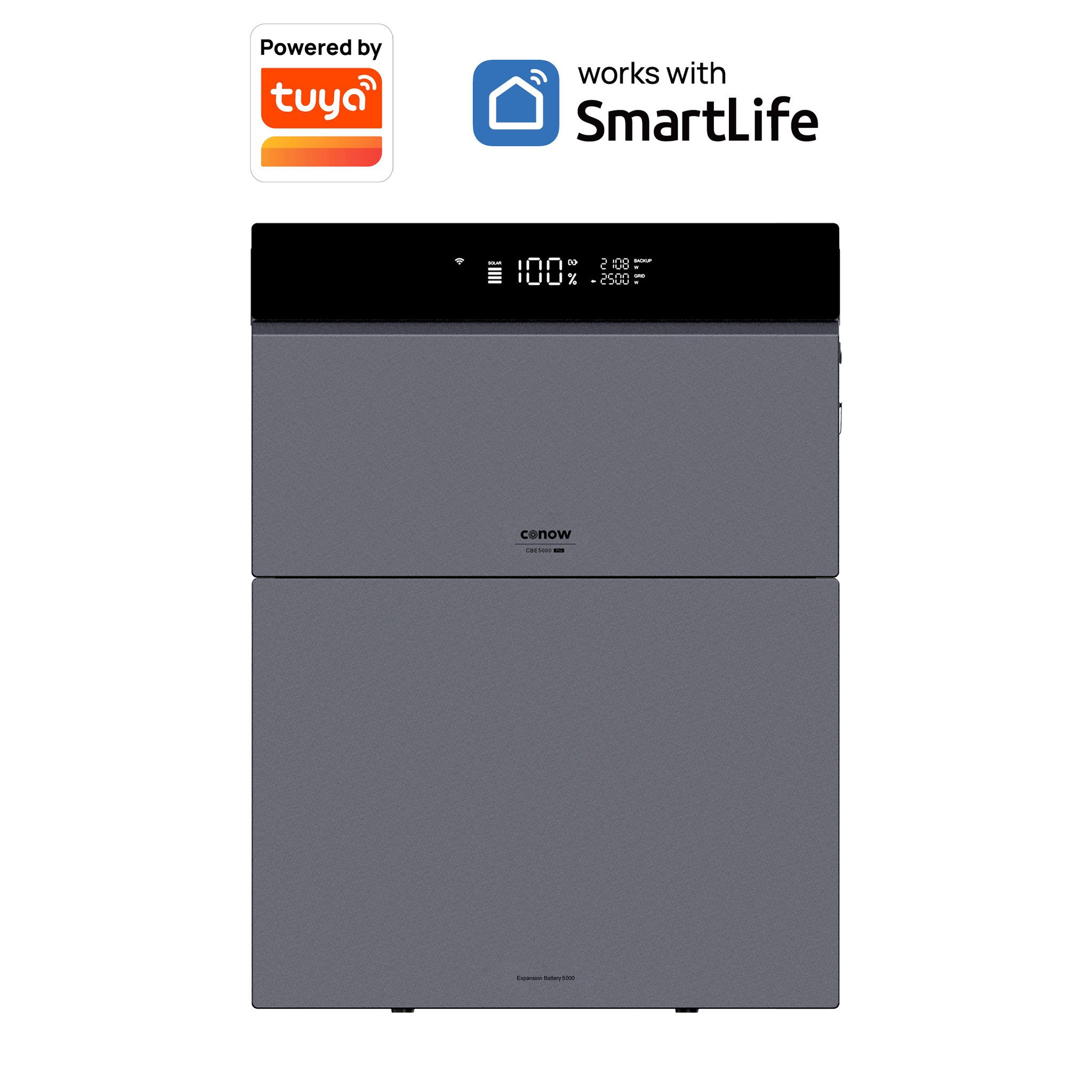 Conow Balkonkraftwerk Conow CBE2000 Pro All-in-one solarspeicher mit 5120Wh Zusatzakku IP65, (Set, Einzelgerät / Hauptgerät mit optionalen Erweiterungsbatterien), KI-Energiemanagement, 2kWh, 2500W 4 MPPT
