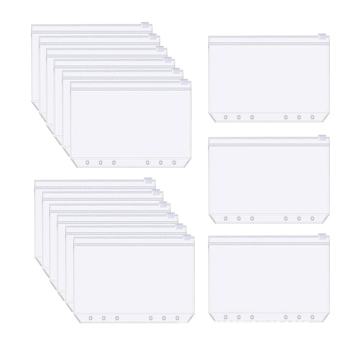 FELIXLEO Ringbuchmappe 20 A6 Binder Taschen Reißverschluss Wasserdicht Transparent (1-St)