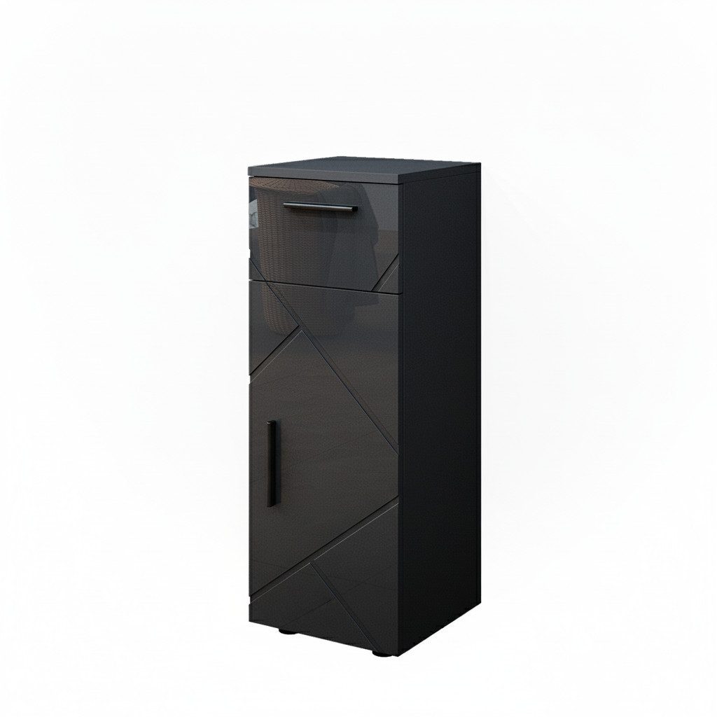 Vicco Midischrank Irma, Anthrazit Hochglanz, 30 x 81 cm