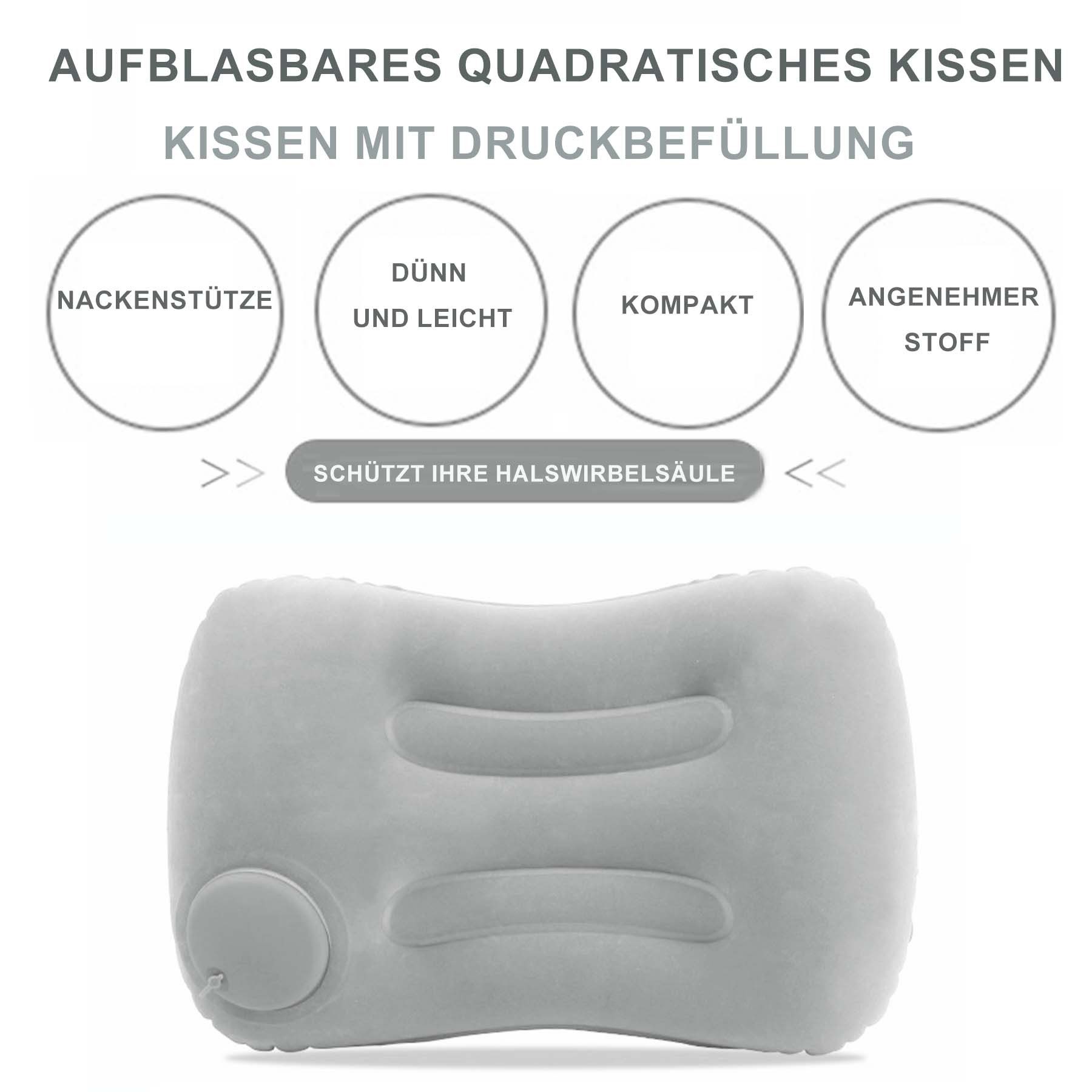 Mutig Nackenkissen 2 Stück Aufblasbares Camping Kissen,Reisekissen Handpres günstig online kaufen