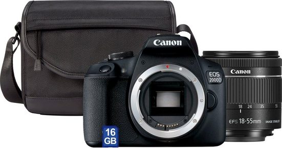 Canon »EOS 2000D EF-S 18-55 IS II Value Up Kit« Spiegelreflexkamera (EF-S 18-55 IS II, 24,1 MP, NFC, WLAN (Wi-Fi)