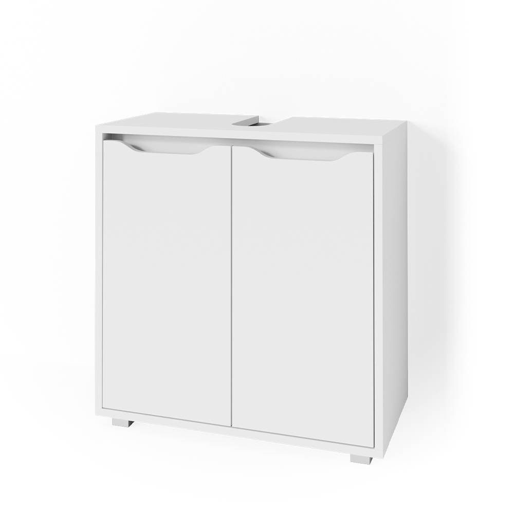 Waschbeckenunterschrank Ruben, Weiß, 60 x 62.5 cm
