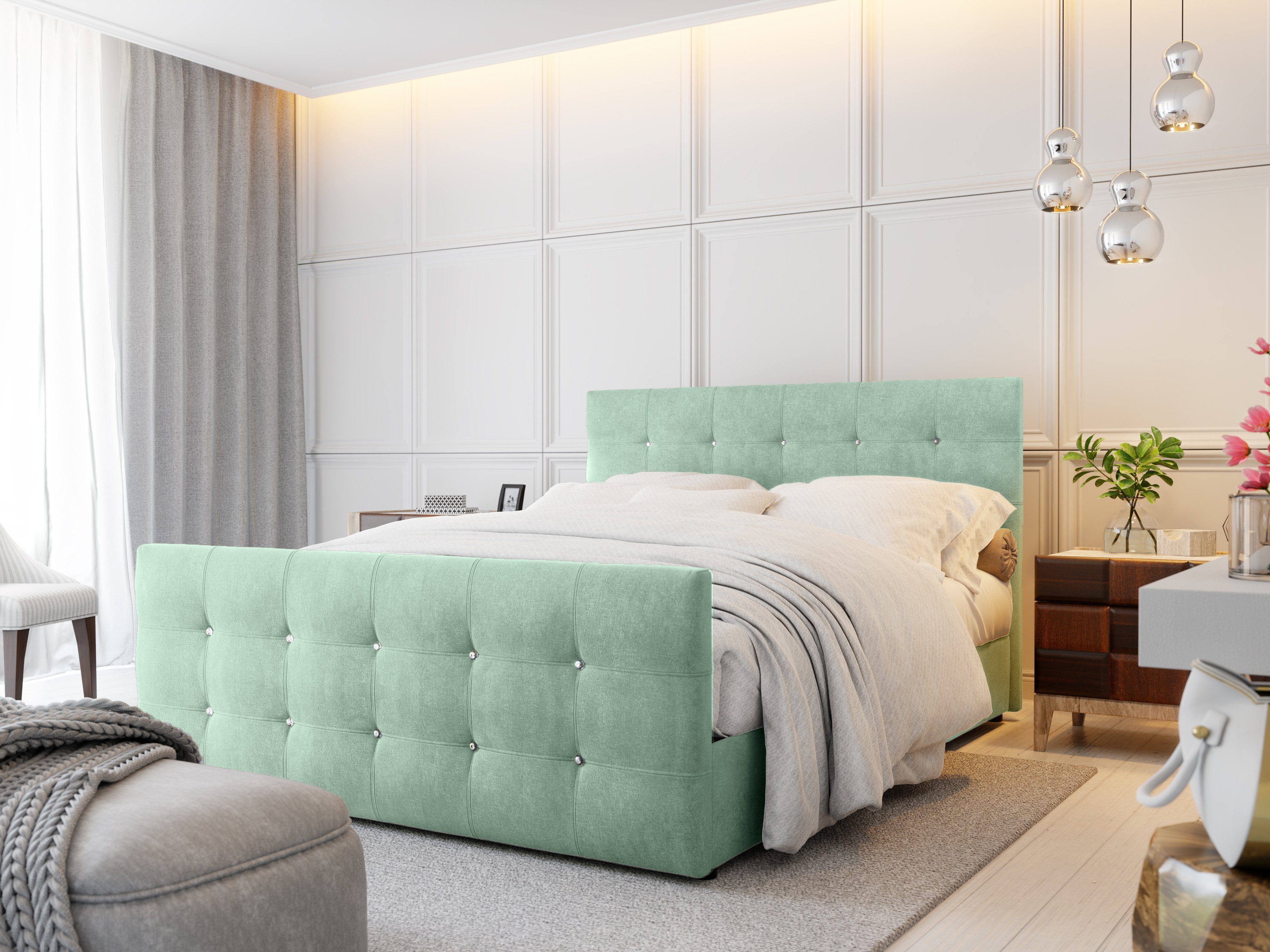 yourhouse24 Boxspringbett Cleo mit 2 Bettkästen, günstig online kaufen