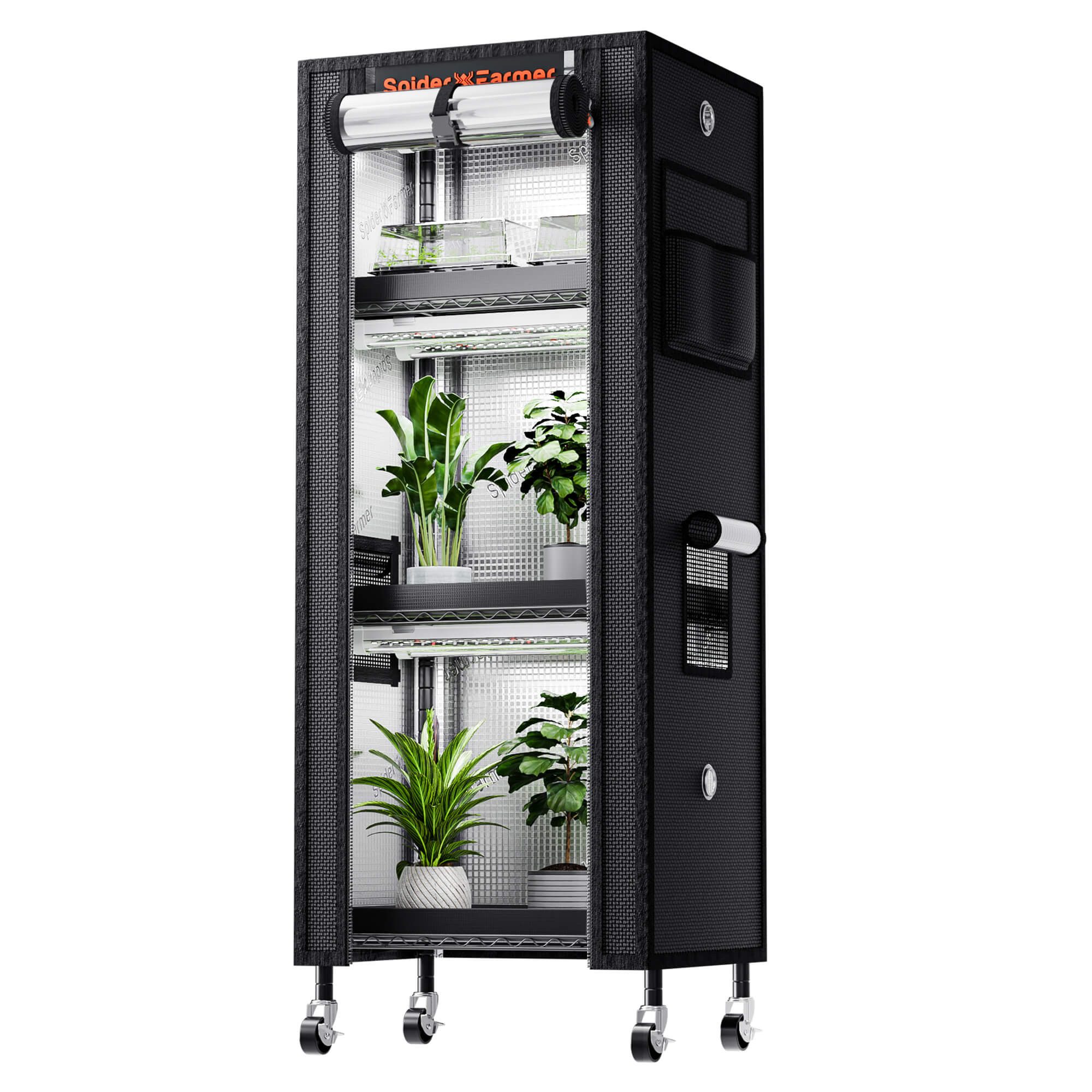 Spider Farmer Blumenständer Spider Farmer Anzucht Komplettset (54W LED Anzuchtstation), Komplettset mit LED Beleuchtung