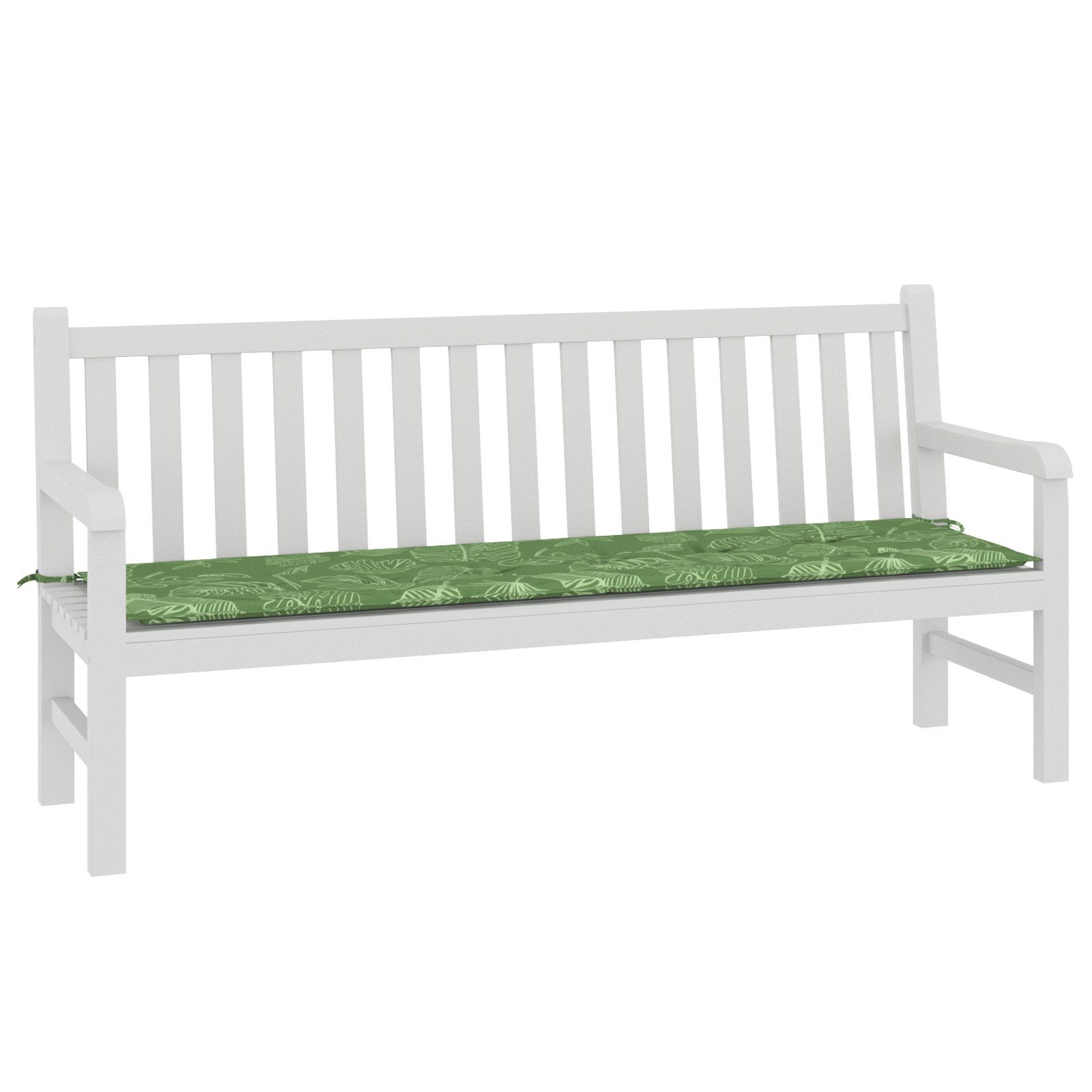 vidaXL Sitzauflage Gartenbank-Auflage Blattmuster 180x50x4 cm günstig online kaufen