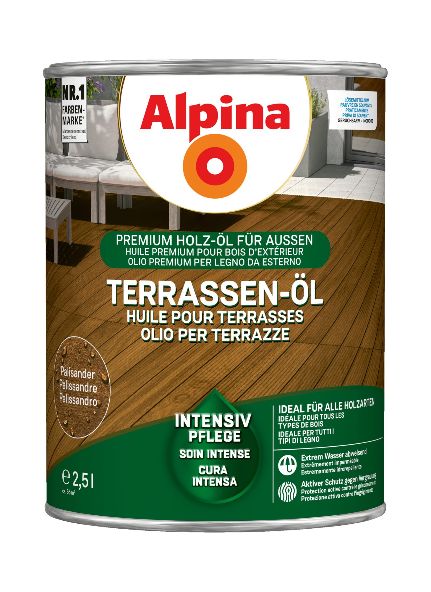 Alpina Holzöl Terrassen-Öl 2,5 Liter