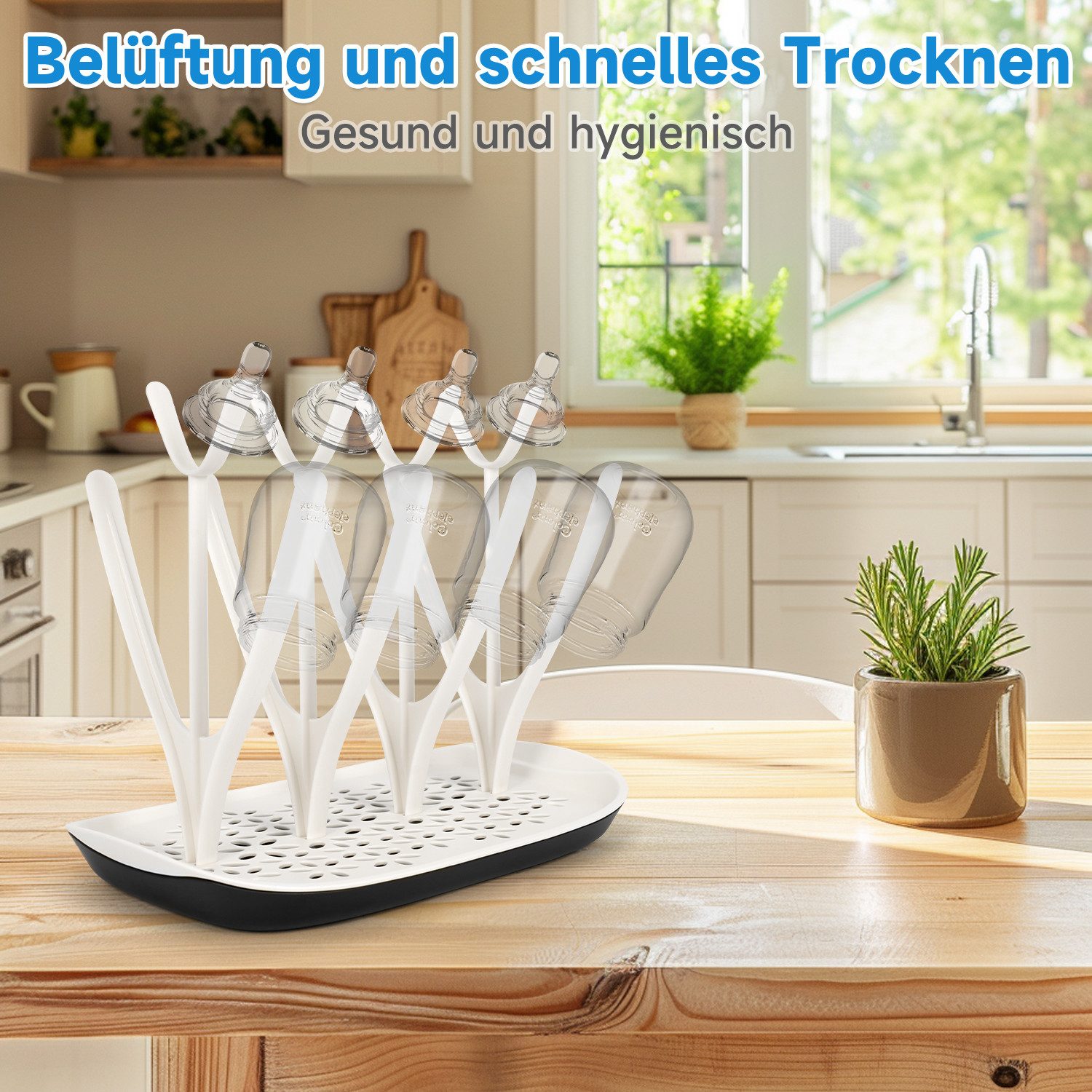 OSTWOLKE Trockenständer Abtropfgestell Babyflaschen Babyflaschen Babyflaschenhalter
