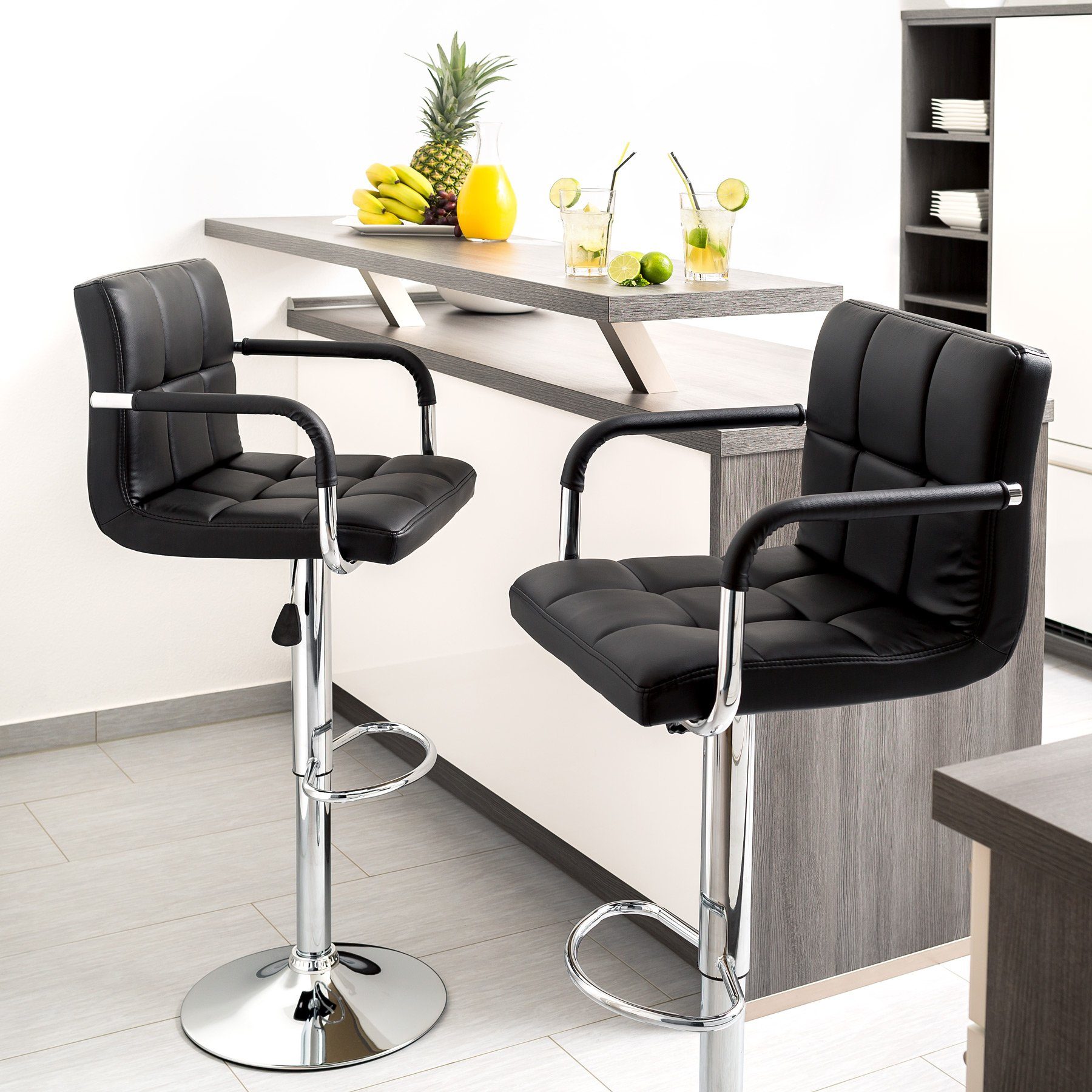 tectake Barhocker 2er Set Barhocker, gepolstert günstig online kaufen
