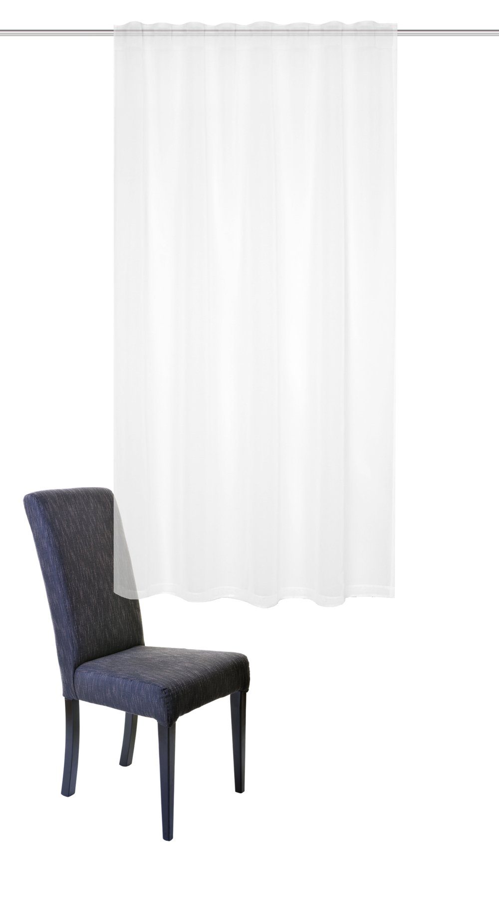 HOME WOHNIDEEN Vorhang 53300 Fertigschal Dolly, transparent, mit Kombiband (2 St), transparent, Polyester