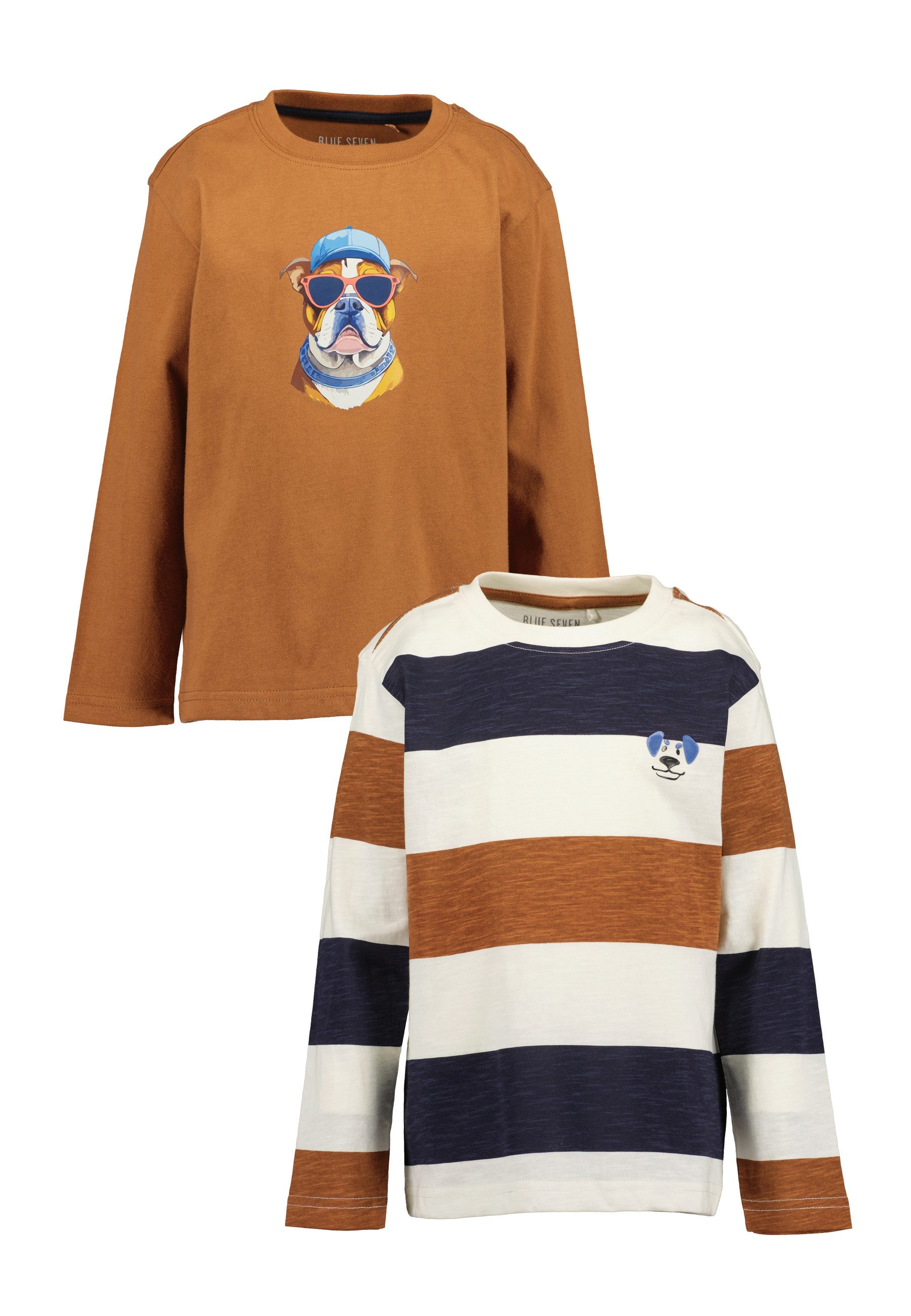 Blue Seven Langarmshirt (Packung, 2-tlg) Baumwolle