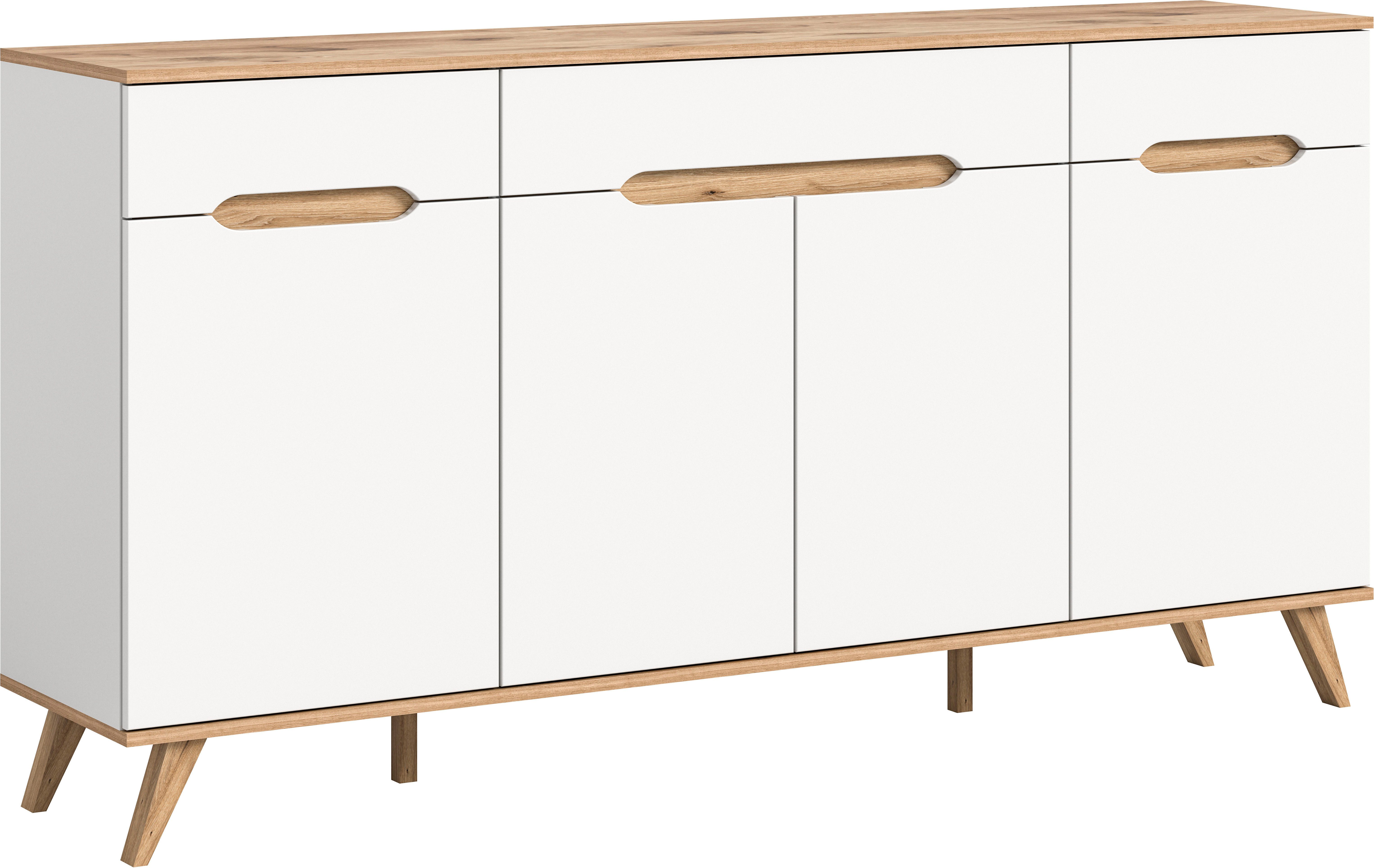 Home affaire Sideboard Alesund, Breite 185 cm, 4 Türen, 1 Schubkasten, koni günstig online kaufen