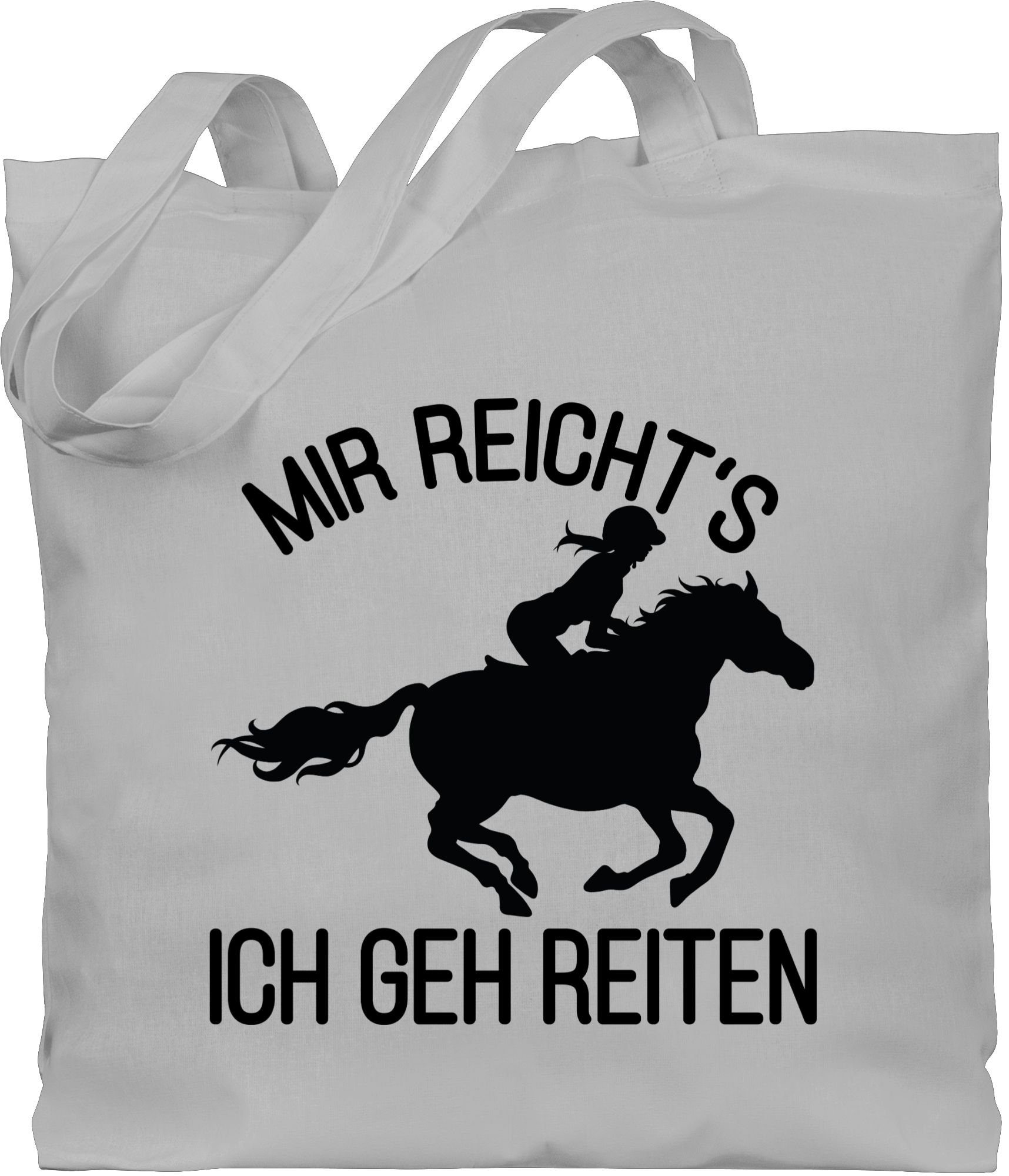 Mir Shirtracer geh ich 2 Pferd reichts Hellgrau reiten, Umhängetasche