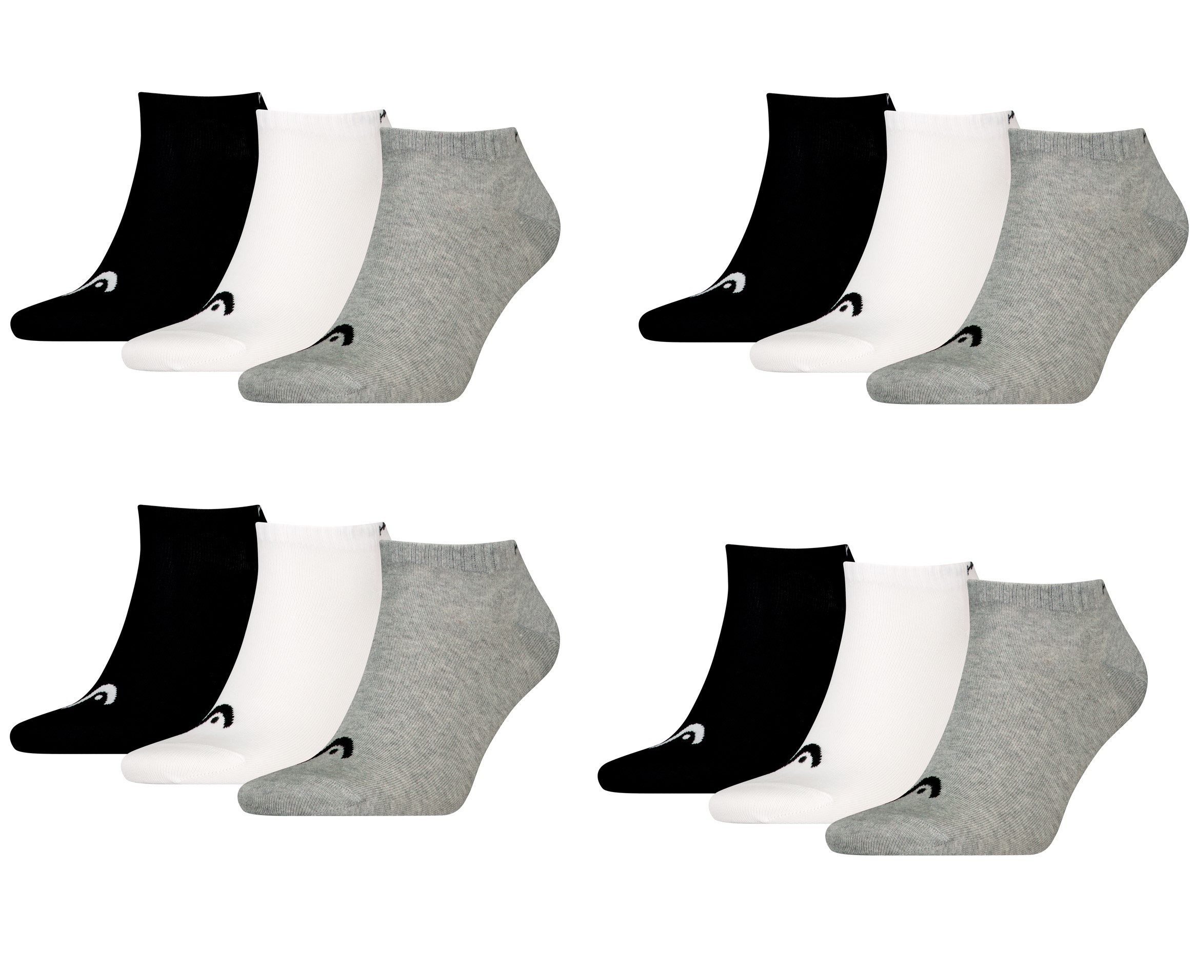 Sneakersocken HEAD Herren Unisex Sneaker Socken Füsslinge All Sports 12P