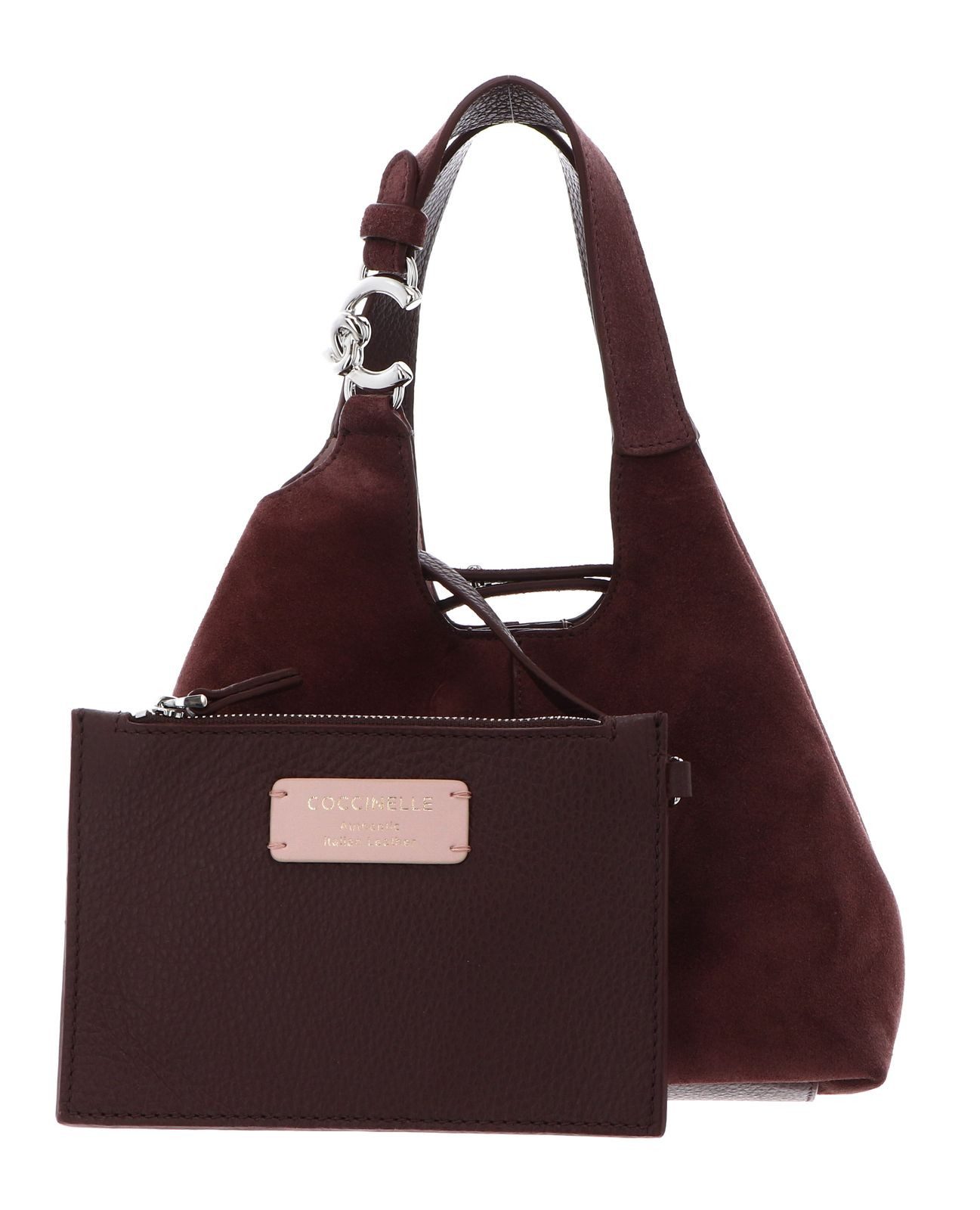 COCCINELLE Handtasche Handbag Suede (Set, 2-tlg), aus echtem Rindsleder
