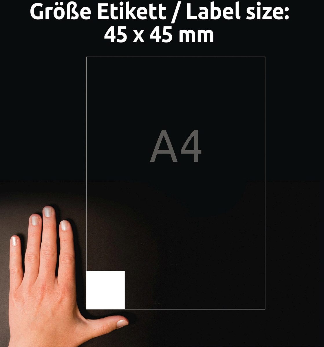 Thumbnail - Avery Zweckform Etiketten Etiketten A4 45x45mm 10 Bogen/200 Etiketten weiß