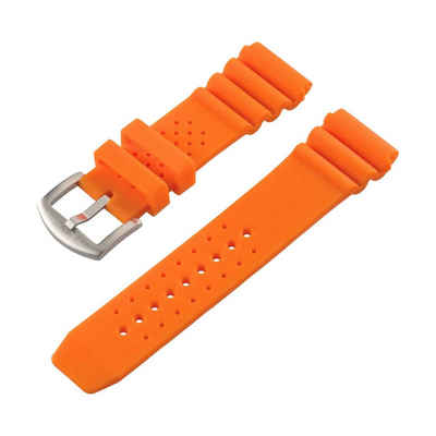 Tauchmeister Uhrenarmband »PU-Armband Ersatzband orange mit Dornschließe 24 mm«