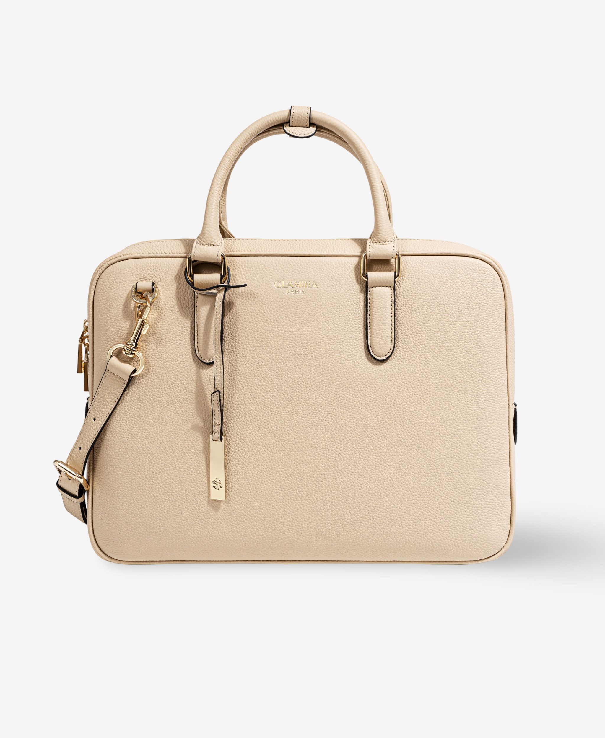 GLAMIRA Laptoptasche Lysandra Beige Aktentasche (1-tlg), echt Leder