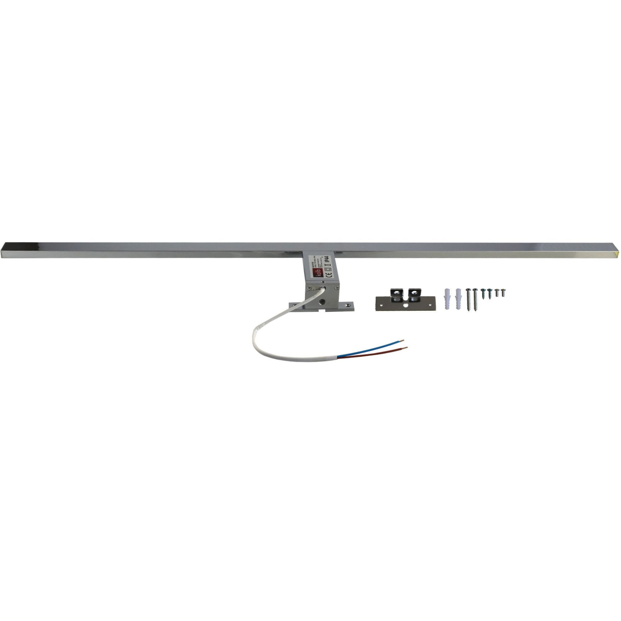 kalb LED Spiegelleuchte 100cm LED Badleuchte Badlampe Spiegellampe 230V, verchromt, warmweiß