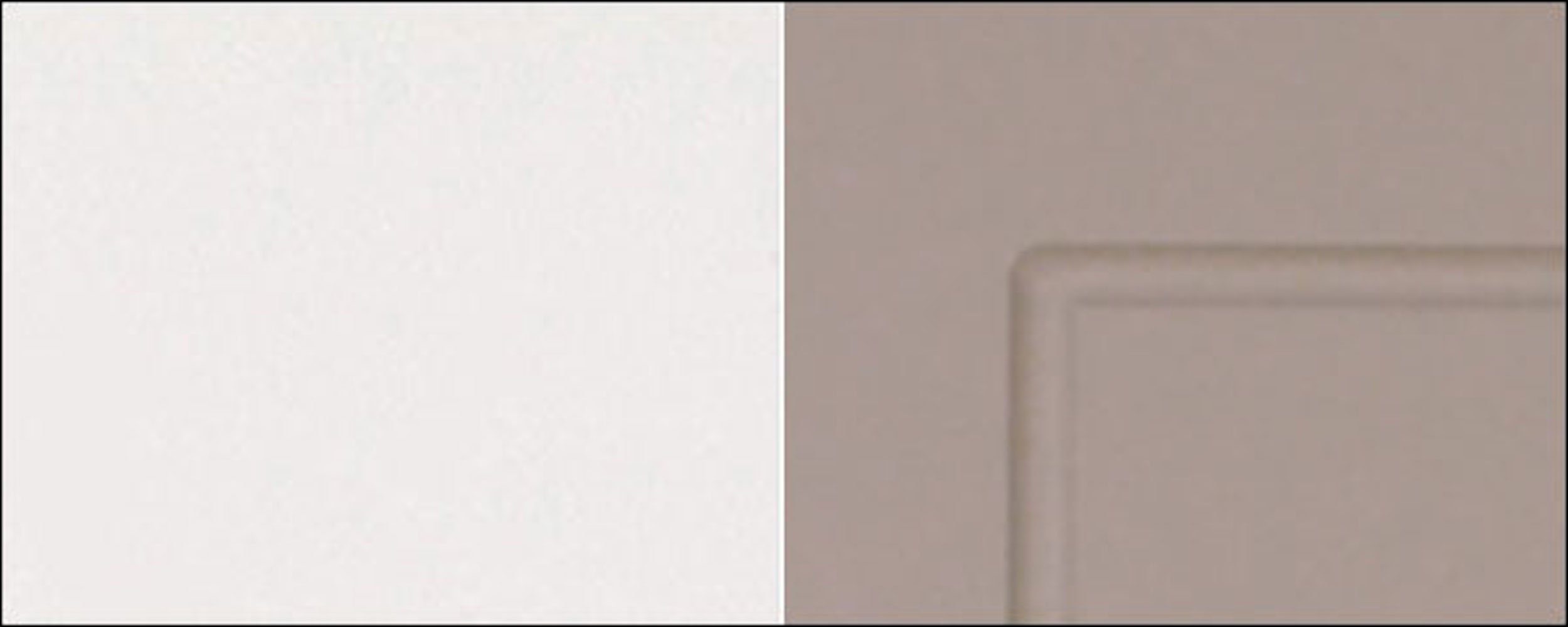 Klapphängeschrank Kvantum 60cm Klapptür beige wählbar (Kvantum) matt 1 Front- Feldmann-Wohnen Korpusfarbe & (Milchglaseinsatz)