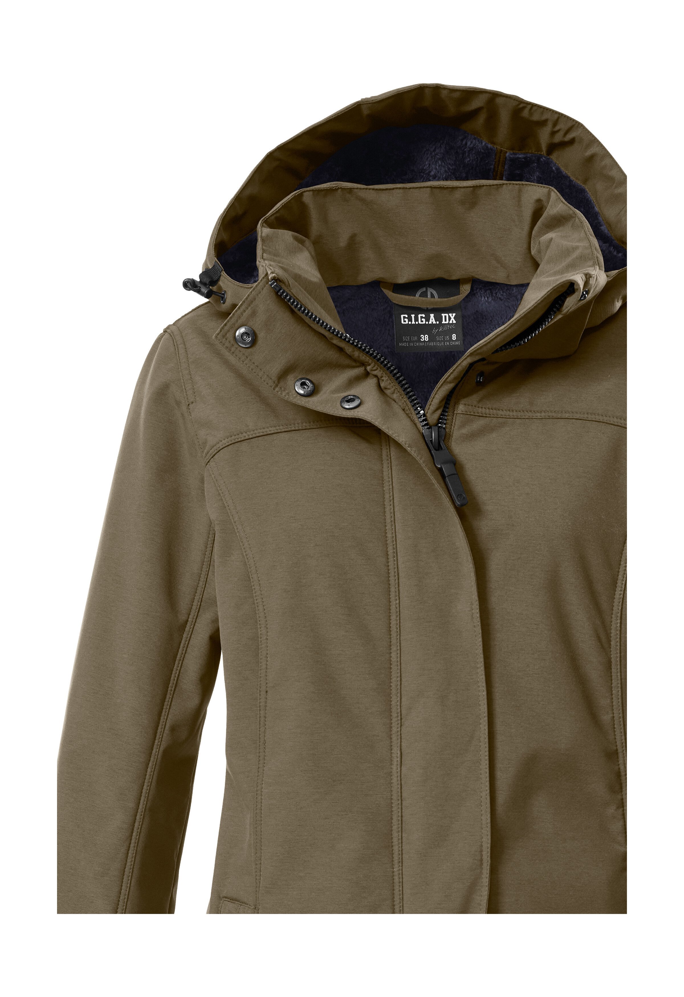 G.I.G.A. DX by killtec Softshellparka GW 36 WMN SFTSHLL PRK Softshellparka: wasserdicht, Teddyfell, 2-Wege-Reißverschluss