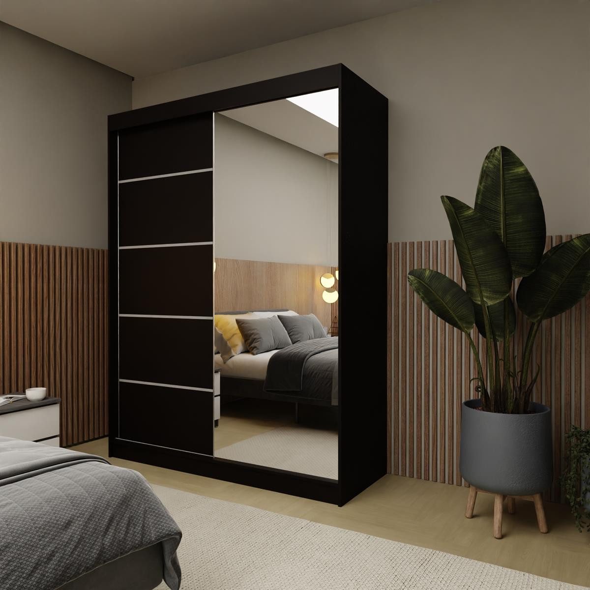 Compleo Schwebetürenschrank 160 cm breit NAPOS, günstig online kaufen