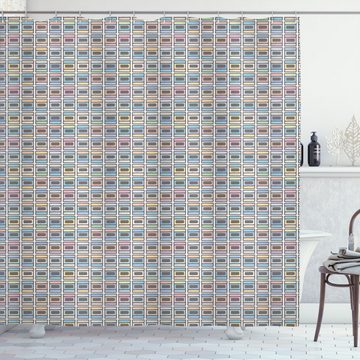 Abakuhaus Duschvorhang Moderner Digitaldruck mit 12 Haken auf Stoff Wasser Resistent Breite 175 cm, Höhe 180 cm, Abstrakt Pastell Simplistic Motive