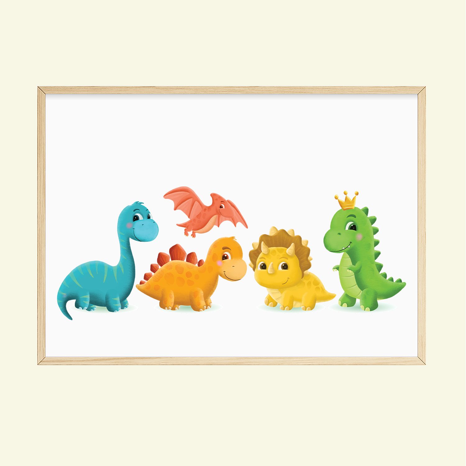 Tigerlino Poster Dinosaurier Bild Kinderzimmer Poster Babyzimmer Wandbild Dekoration