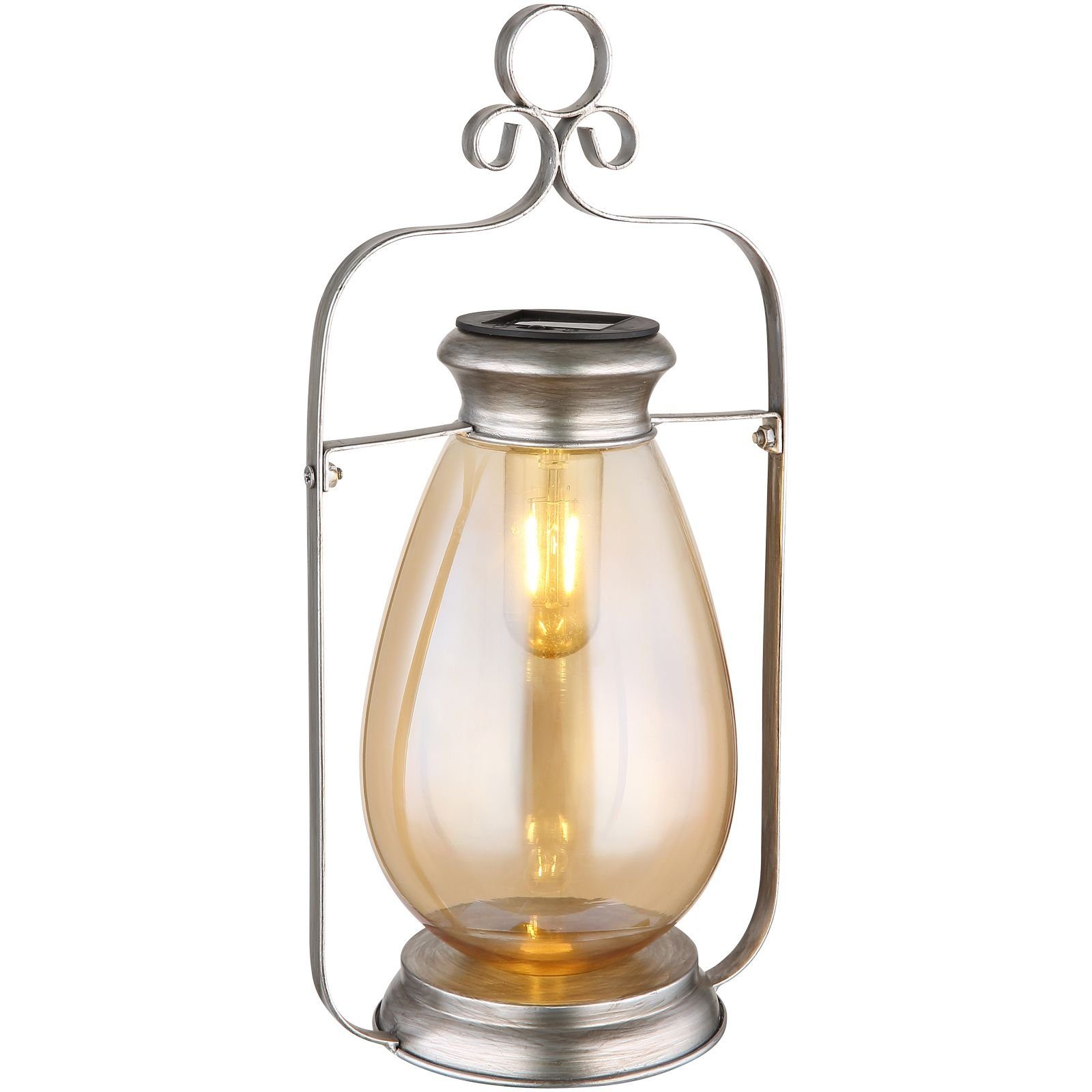 GLOBO LIGHTING LED Solarleuchte Solarleuchte Garten Solarlaterne Außen Retro Laterne Outdoor